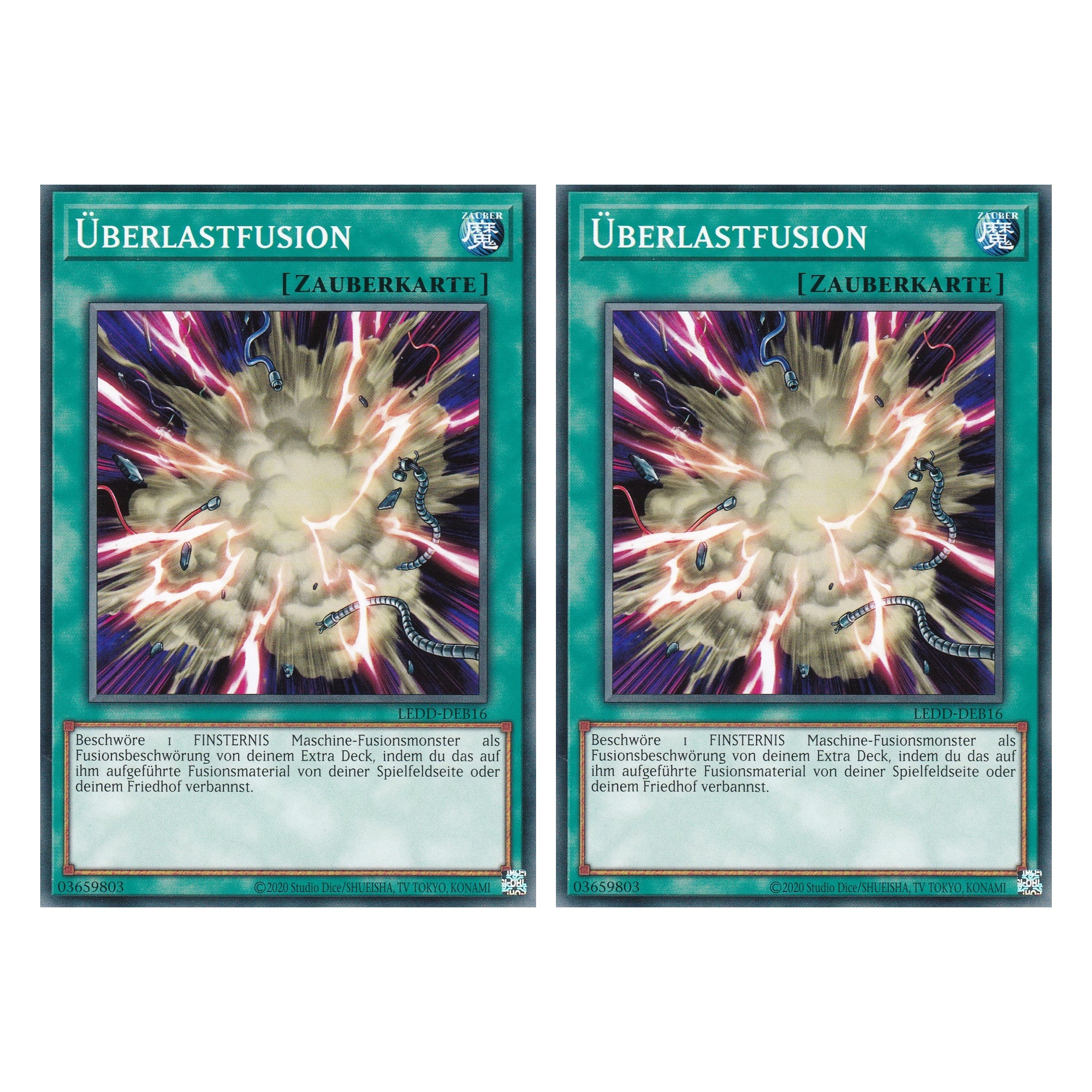 Überlastfusion - LEDD-DEB16 - Common - Deutsch - 1. Auflage  - Legendary Dragon Decks - Yu-Gi-Oh! - Duo Set (2 Stück)
