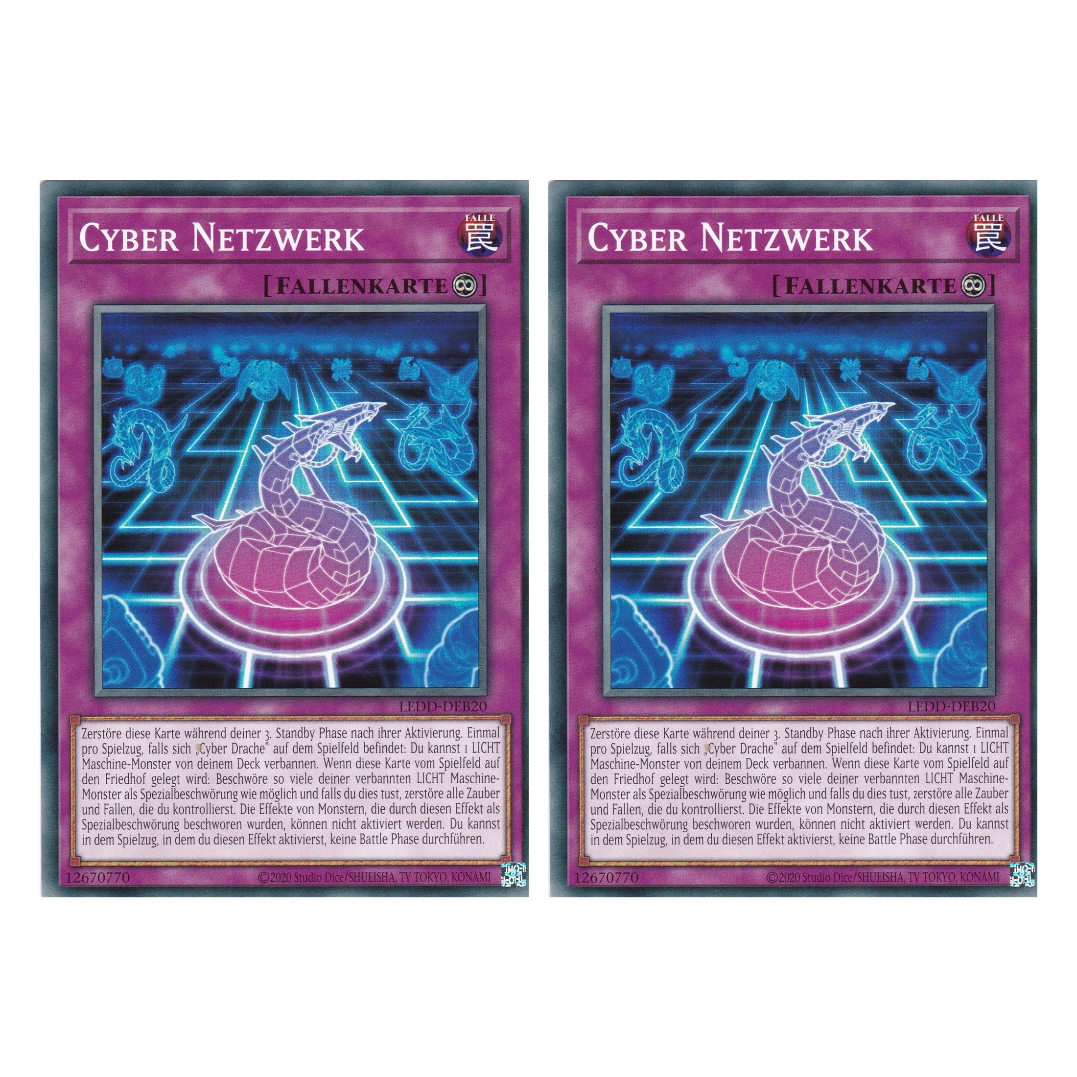 Cyber Netzwerk - LEDD-DEB20 - Common - Deutsch - 1. Auflage  - Legendary Dragon Decks - Yu-Gi-Oh! - Duo Set (2 Stück)