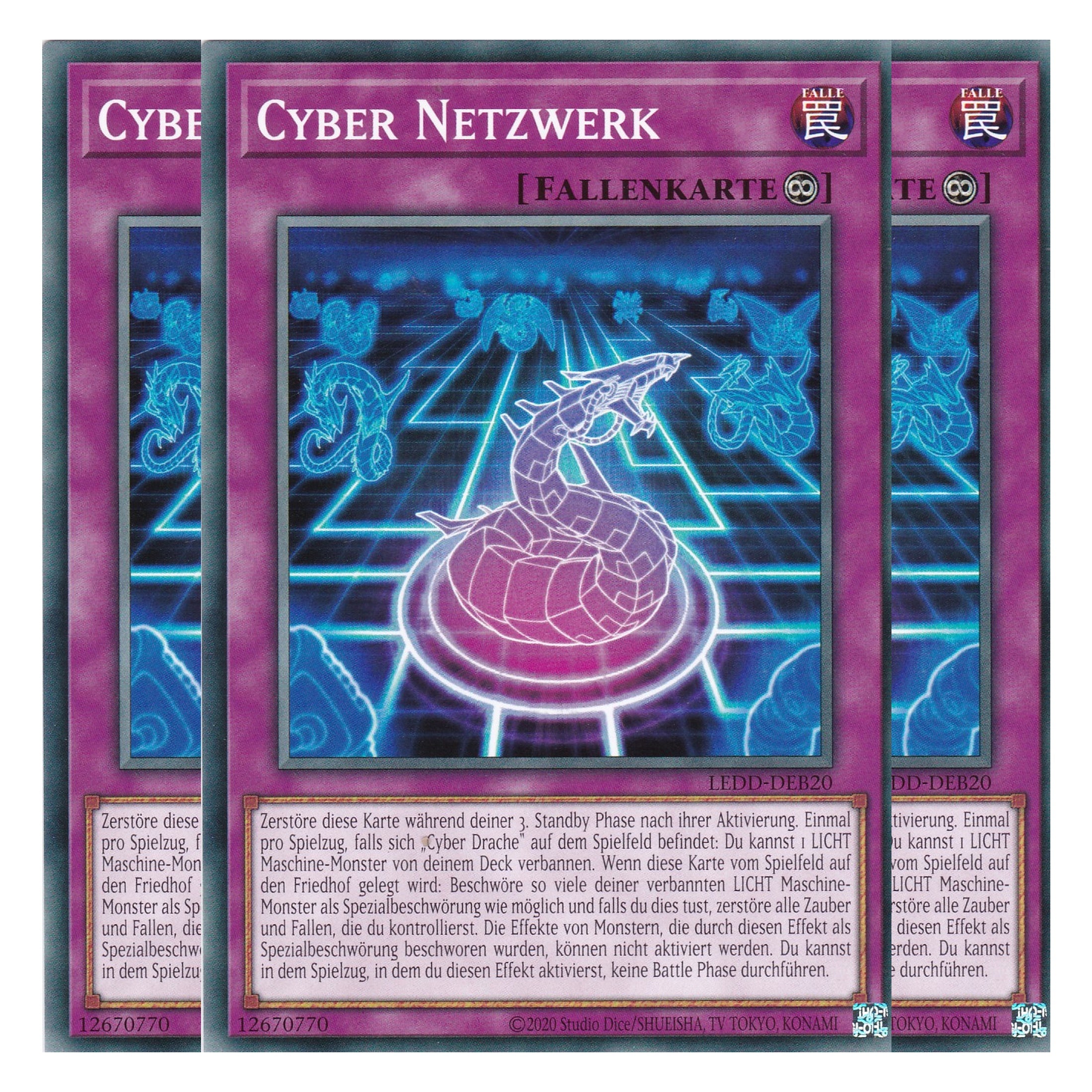 Cyber Netzwerk - LEDD-DEB20 - Common - Deutsch - 1. Auflage  - Legendary Dragon Decks - Yu-Gi-Oh! - Playset (3 Kopien)