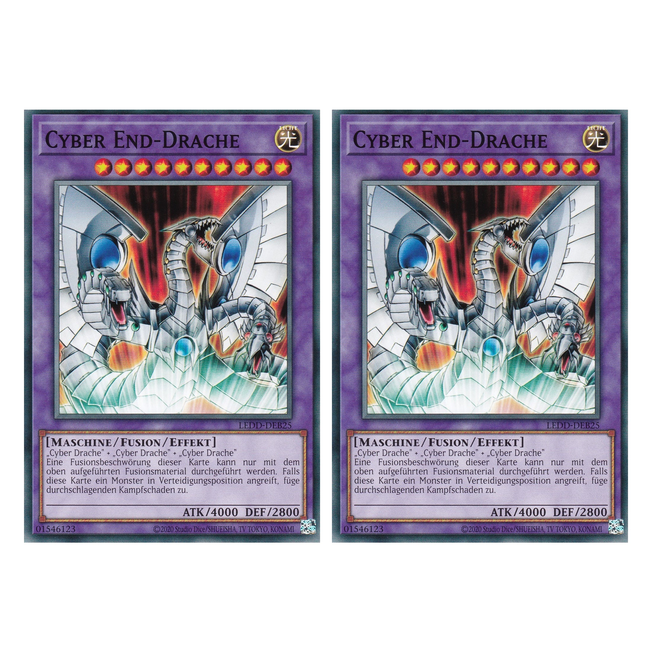 Cyber End-Drache - LEDD-DEB25 - Common - Deutsch - 1. Auflage  - Legendary Dragon Decks - Yu-Gi-Oh! - Duo Set (2 Stück)