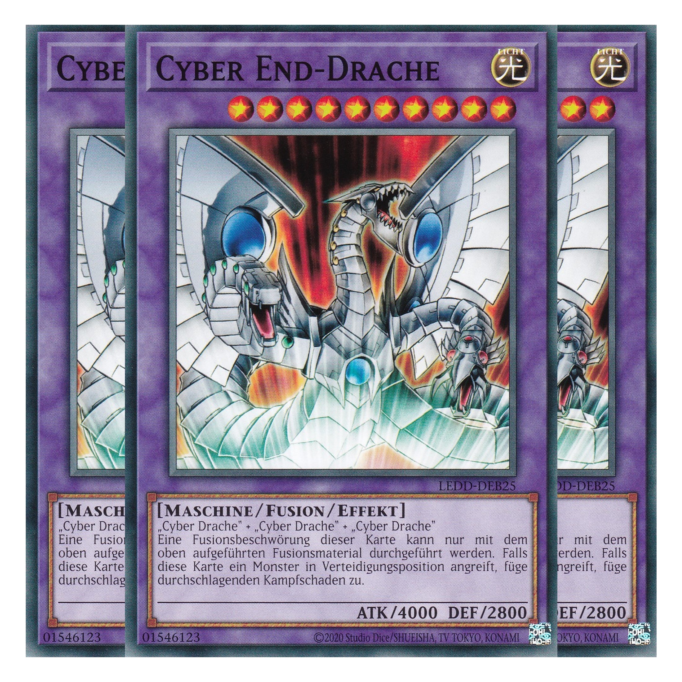 Cyber End-Drache - LEDD-DEB25 - Common - Deutsch - 1. Auflage  - Legendary Dragon Decks - Yu-Gi-Oh! - Playset (3 Kopien)