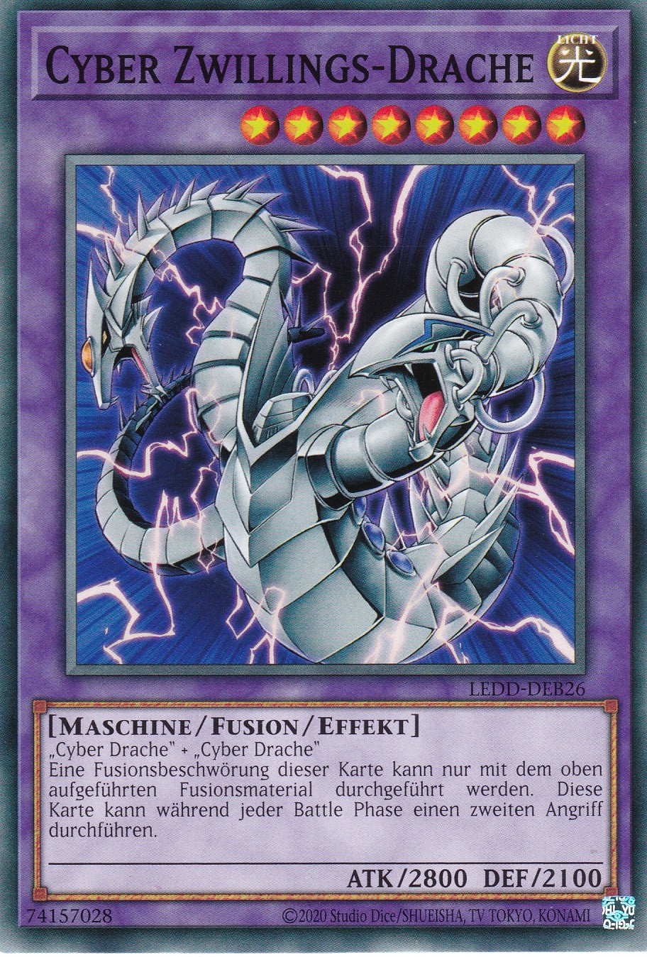 Cyber Zwillings-Drache - LEDD-DEB26 - Common - Deutsch - Unlimitierte Auflage - Legendary Dragon Decks