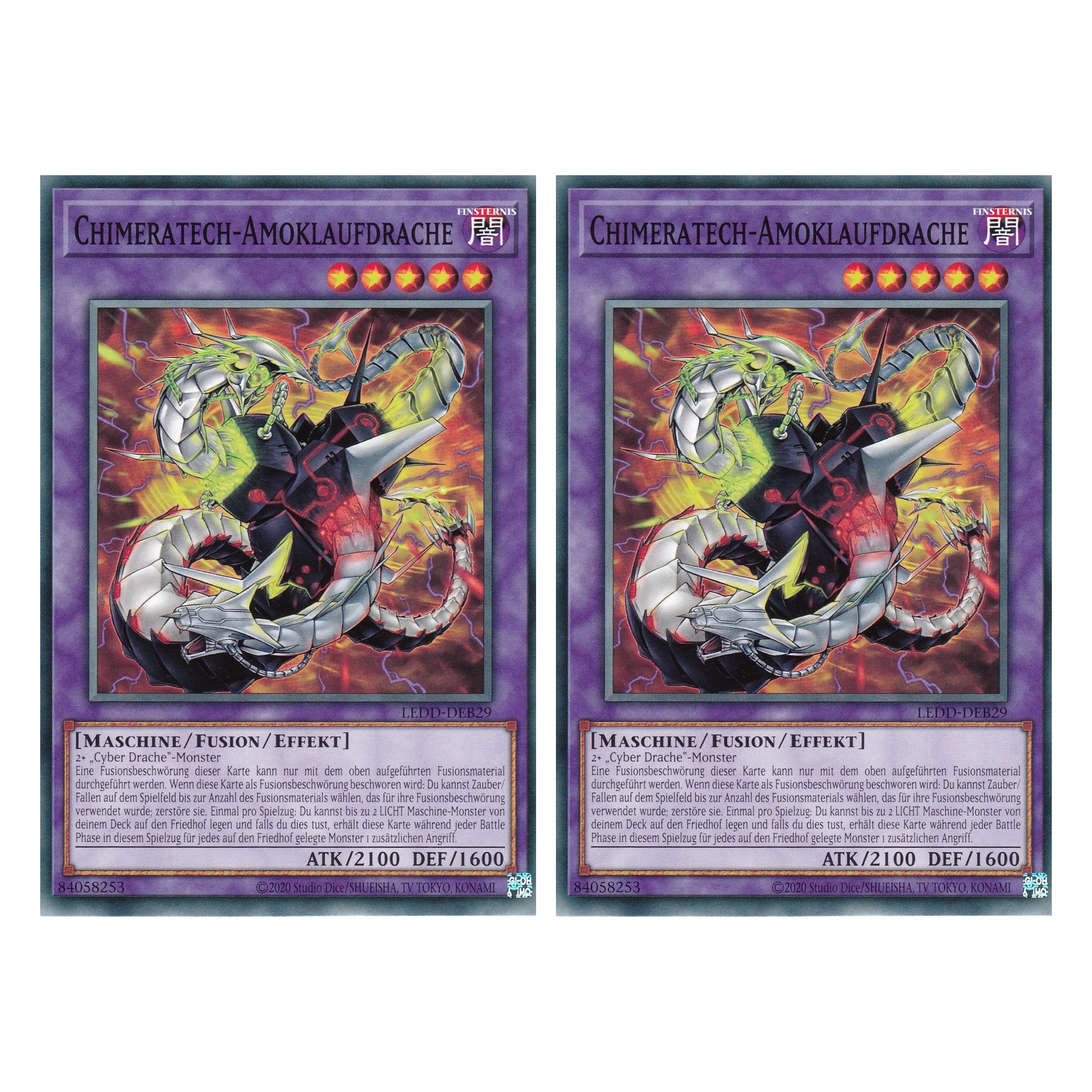 Chimeratech-Amoklaufdrache - LEDD-DEB29 - Common - Deutsch - 1. Auflage  - Legendary Dragon Decks - Yu-Gi-Oh! - Duo Set (2 Stück)