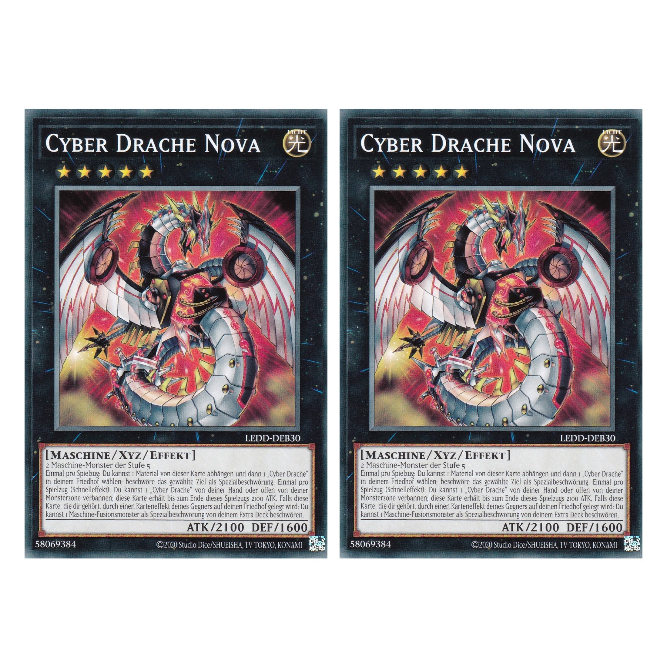 Cyber Drache Nova - LEDD-DEB30 - Common - Deutsch - 1. Auflage  - Legendary Dragon Decks - Yu-Gi-Oh! - Duo Set (2 Stück)