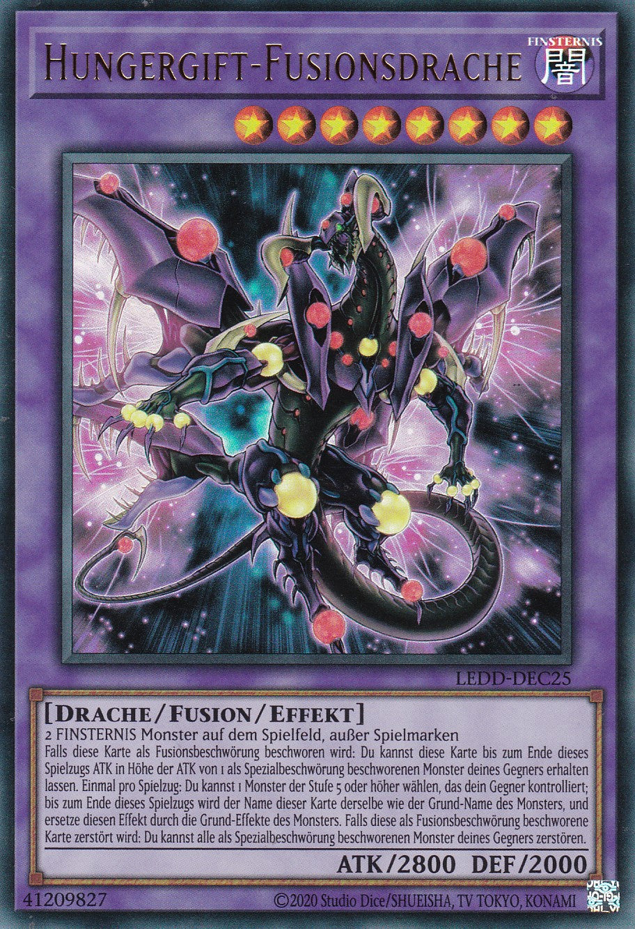 Hungergift-Fusionsdrache - LEDD-DEC25 - Ultra Rare - Deutsch - Unlimitierte Auflage - Legendary Dragon Decks