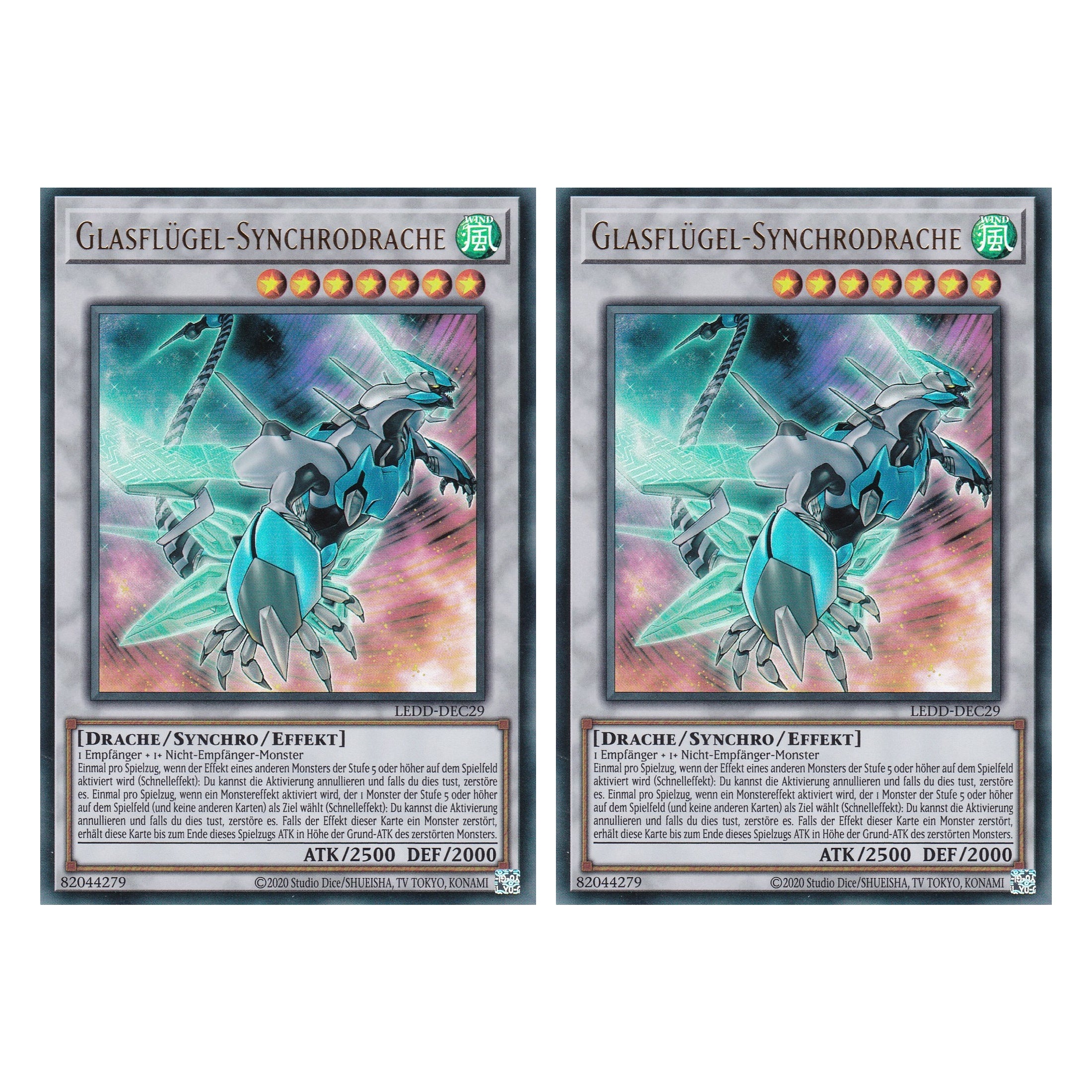 Glasflügel-Synchrodrache - LEDD-DEC29 - Ultra Rare - Deutsch - 1. Auflage  - Legendary Dragon Decks - Yu-Gi-Oh! - Duo Set (2 Stück)