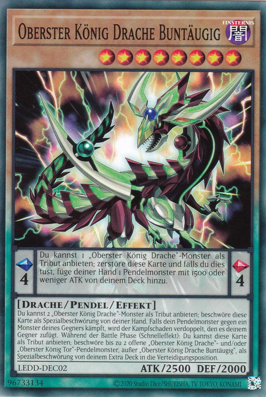 Oberster König Drache Buntäugig - LEDD-DEC02 - Common - Deutsch - Unlimitierte Auflage - Legendary Dragon Decks