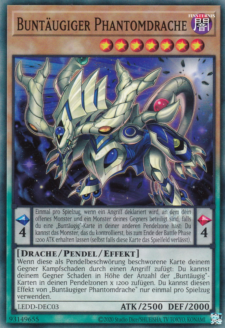 Buntäugiger Phantomdrache - LEDD-DEC03 - Common - Deutsch - Unlimitierte Auflage - Legendary Dragon Decks