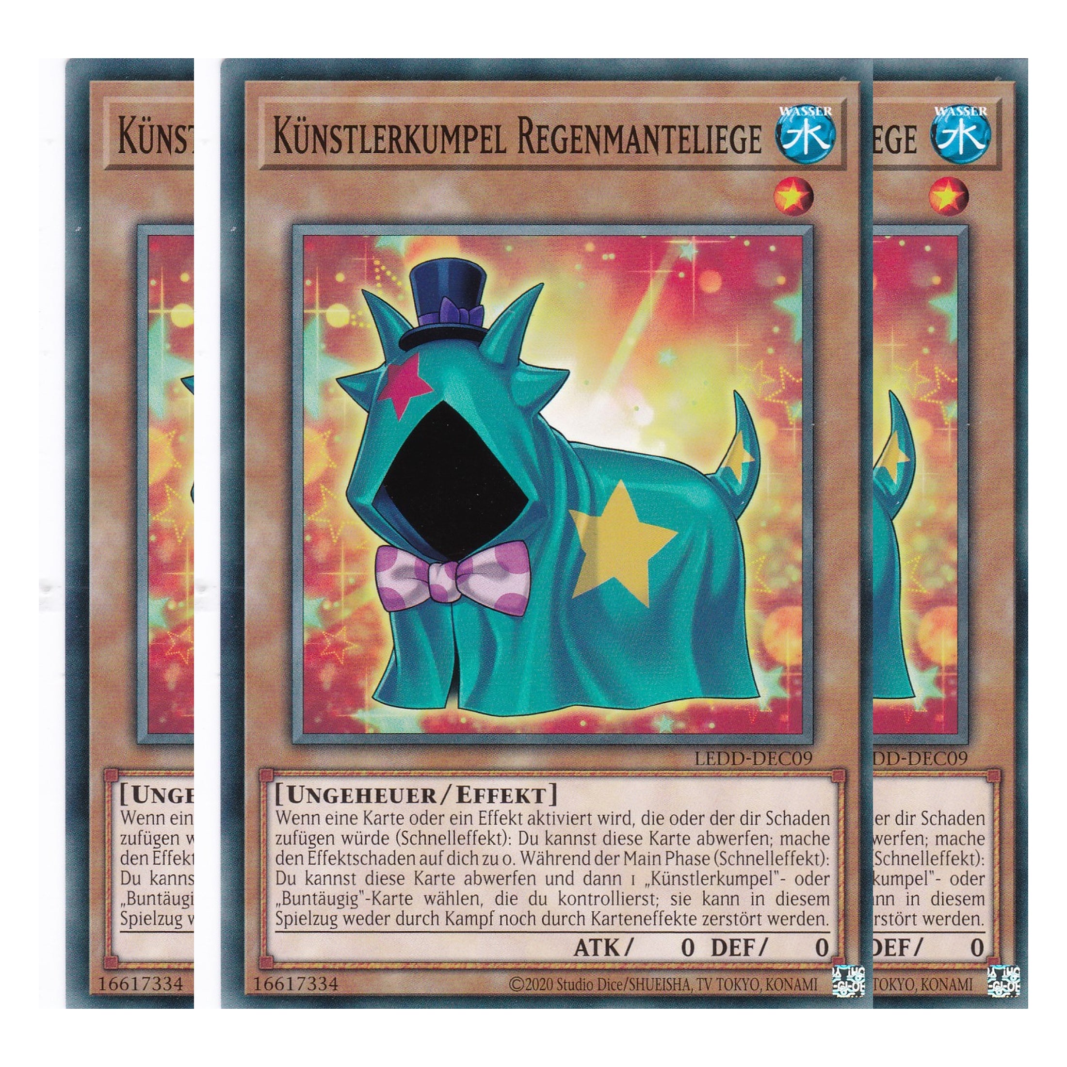 Künstlerkumpel Regenmanteliege - LEDD-DEC09 - Common - Deutsch - 1. Auflage  - Legendary Dragon Decks - Yu-Gi-Oh! - Playset (3 Kopien)