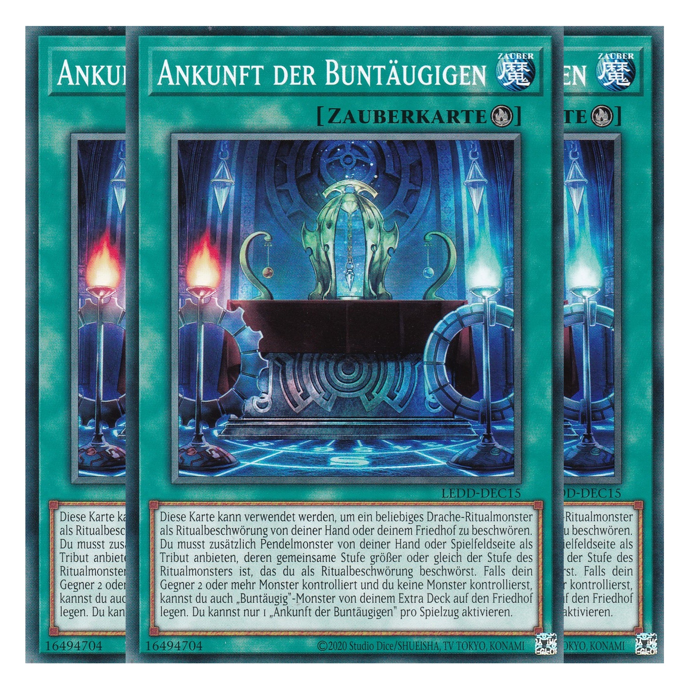 Ankunft der Buntäugigen - LEDD-DEC15 - Common - Deutsch - 1. Auflage  - Legendary Dragon Decks - Yu-Gi-Oh! - Playset (3 Kopien)