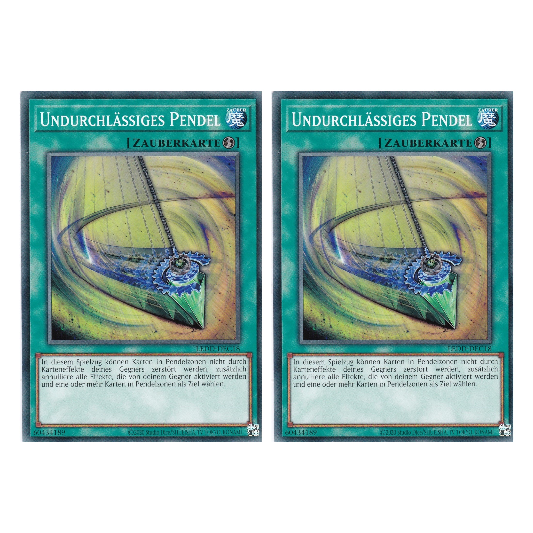 Undurchlässiges Pendel - LEDD-DEC18 - Common - Deutsch - 1. Auflage  - Legendary Dragon Decks - Yu-Gi-Oh! - Duo Set (2 Stück)