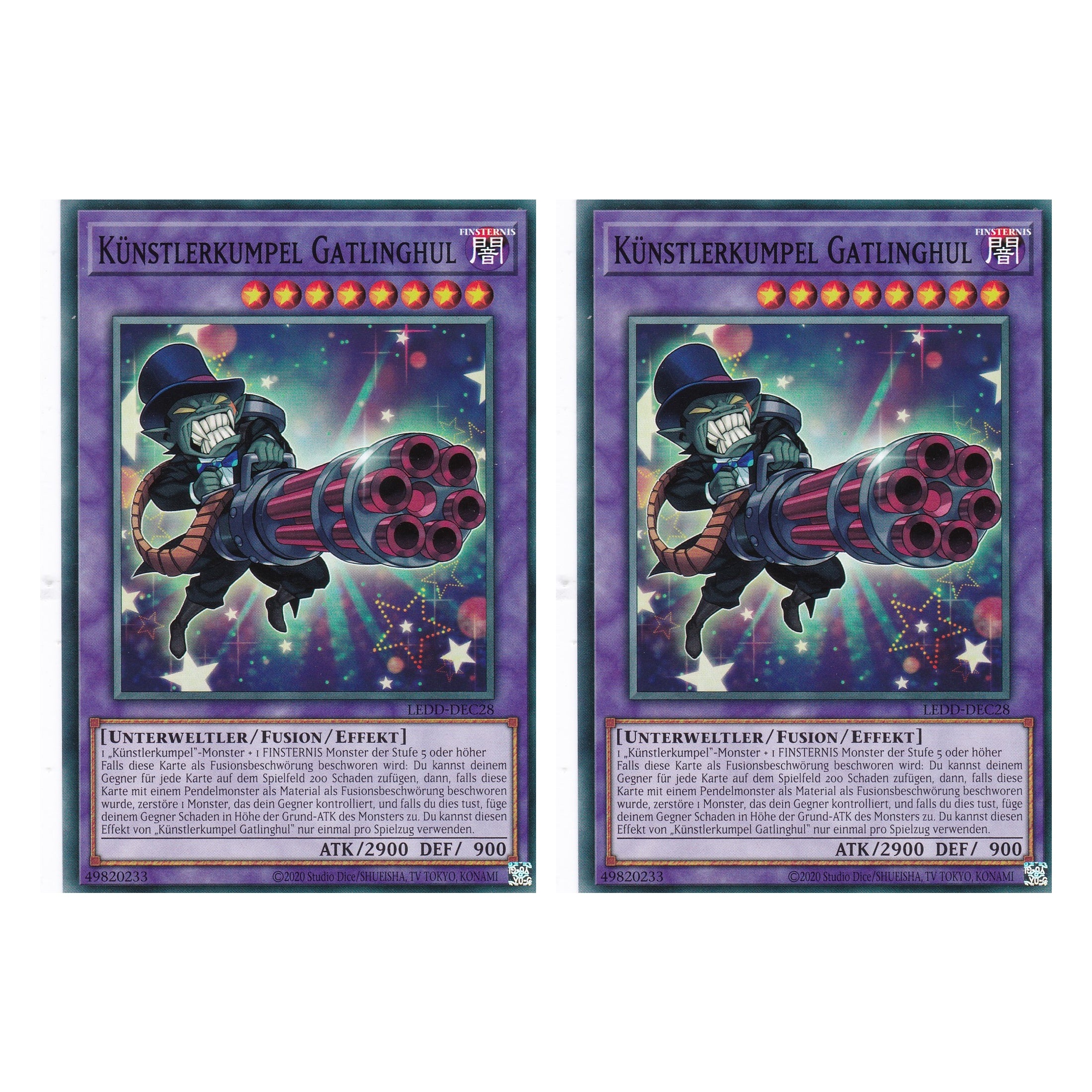 Künstlerkumpel Gatlinghul - LEDD-DEC28 - Common - Deutsch - 1. Auflage  - Legendary Dragon Decks - Yu-Gi-Oh! - Duo Set (2 Stück)