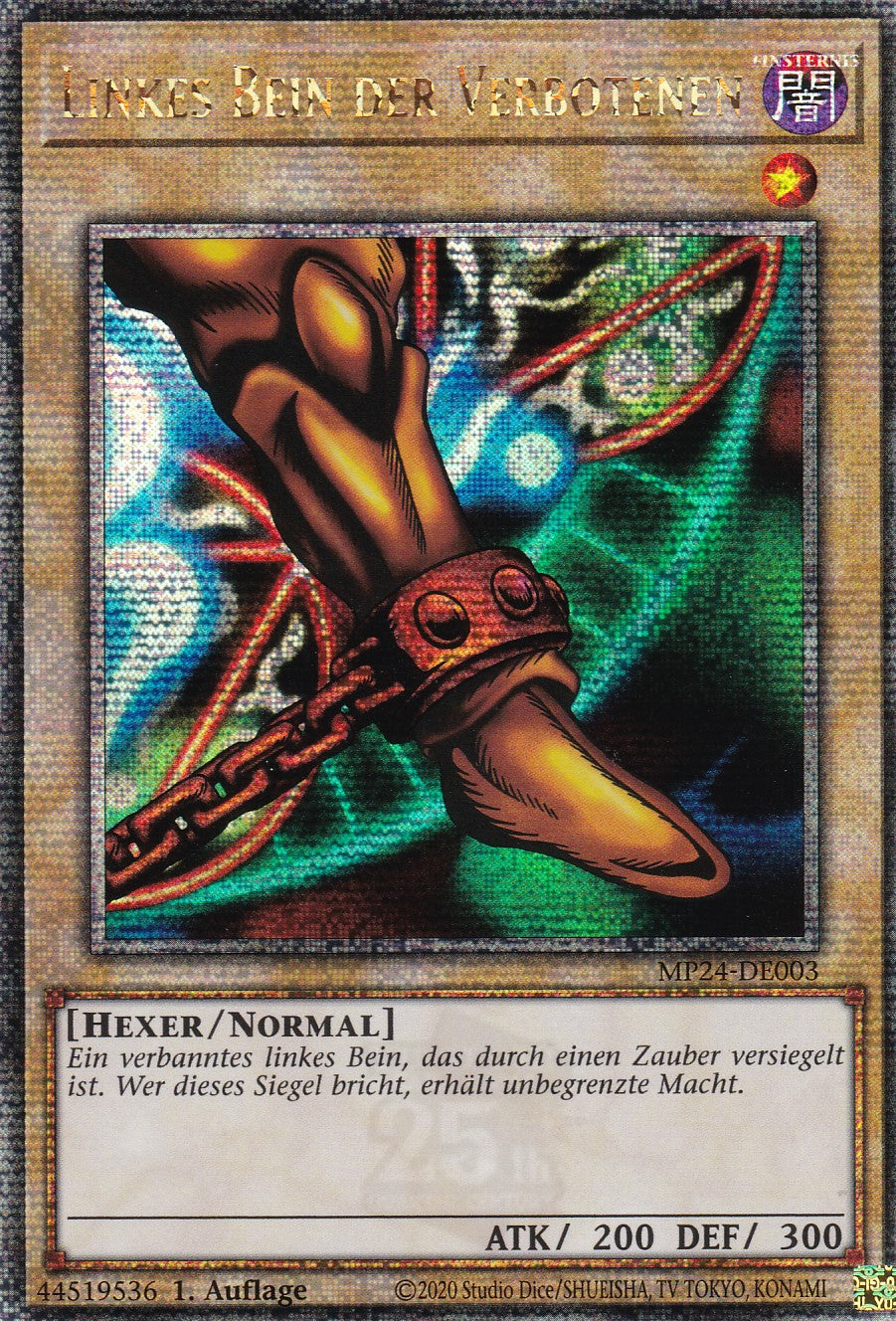 Linkes Bein der Verbotenen - MP24-DE003 - Quarter Century Secret Rare - Deutsch - 1. Auflage - 25th Anniversary Tin: Dueling Mirrores