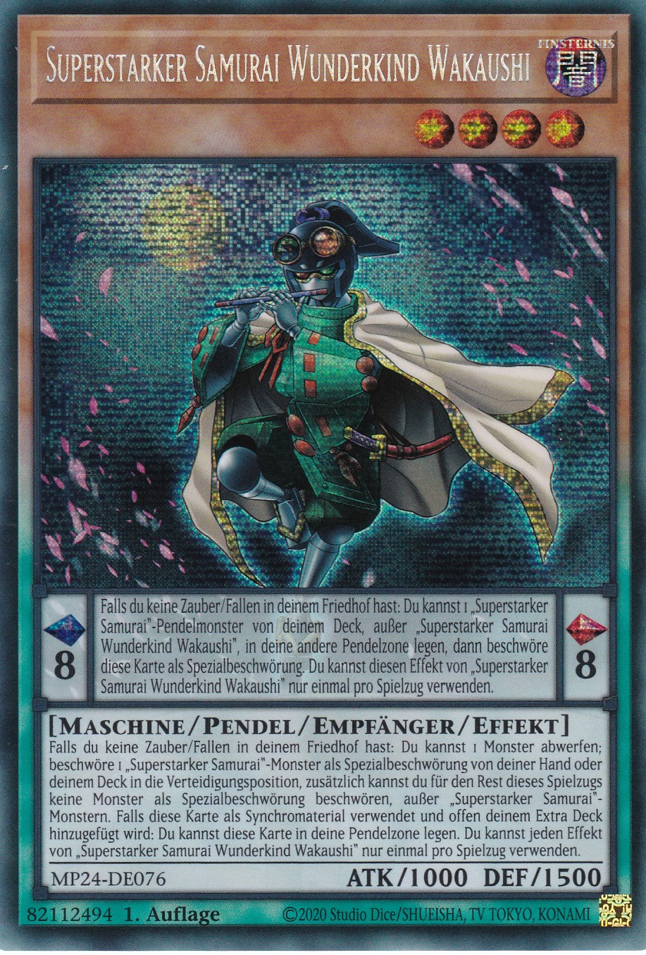 Superstarker Samurai Wunderkind Wakaushi - MP24-DE076 - Secret Rare - Deutsch - 1. Auflage - 25th Anniversary Tin: Dueling Mirrores