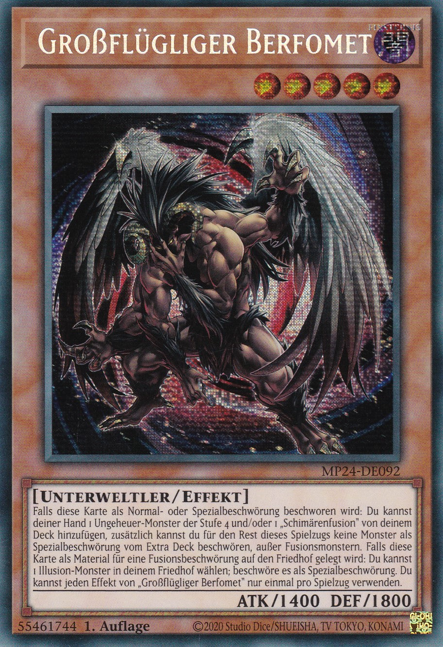 Großflügliger Berfomet - MP24-DE092 - Secret Rare - Deutsch - 1. Auflage - 25th Anniversary Tin: Dueling Mirrores