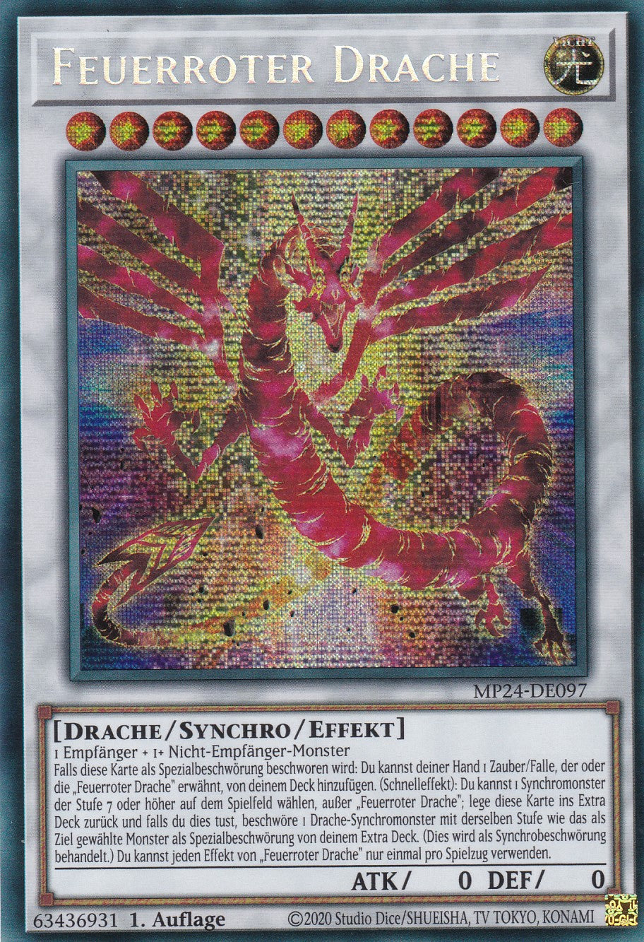 Feuerroter Drache - MP24-DE097 - Secret Rare - Deutsch - 1. Auflage - 25th Anniversary Tin: Dueling Mirrores