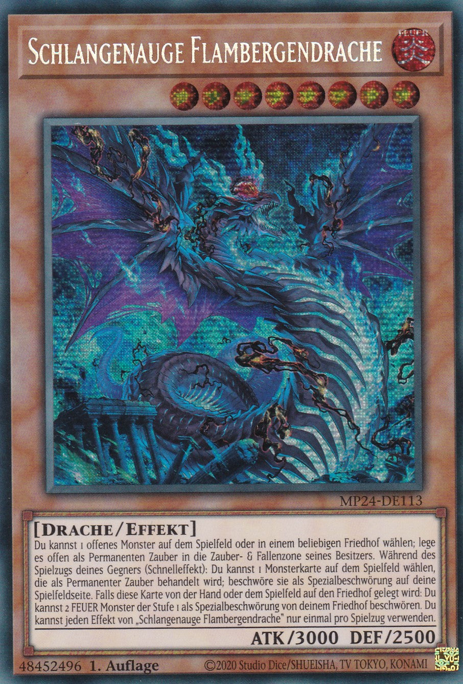 Schlangenauge Flambergendrache - MP24-DE113 - Secret Rare - Deutsch - 1. Auflage - 25th Anniversary Tin: Dueling Mirrores