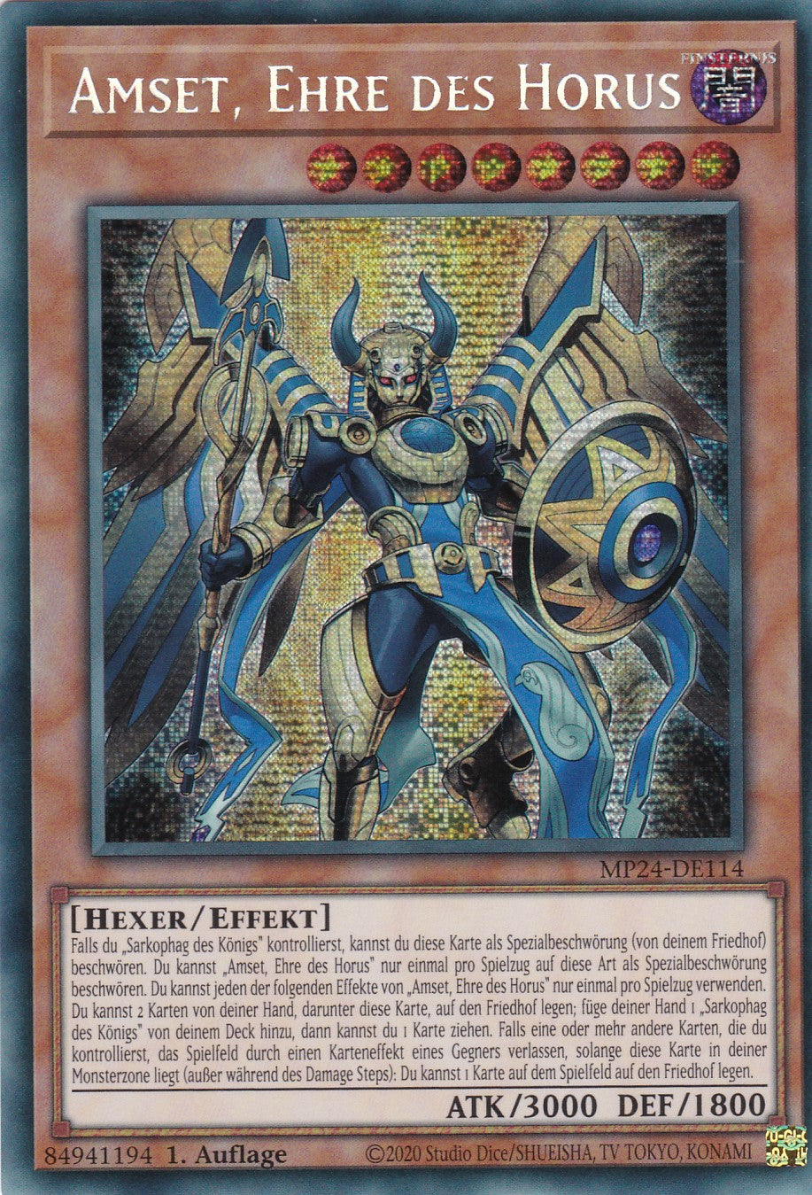 Amset, Ehre des Horus - MP24-DE114 - Secret Rare - Deutsch - 1. Auflage - 25th Anniversary Tin: Dueling Mirrores