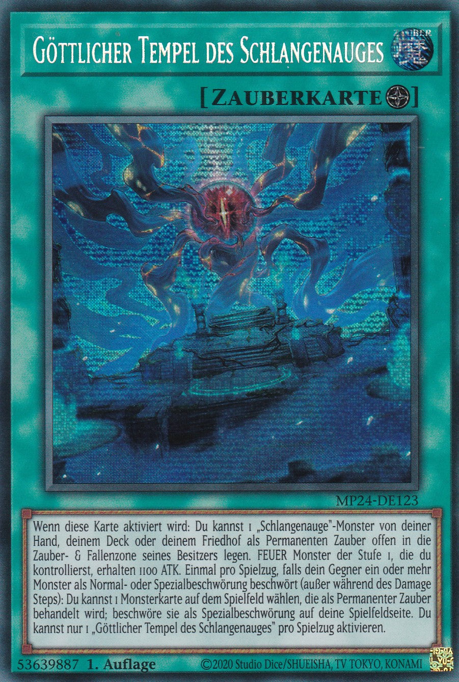 Göttlicher Tempel des Schlangenauges - MP24-DE123 - Secret Rare - Deutsch - 1. Auflage - 25th Anniversary Tin: Dueling Mirrores