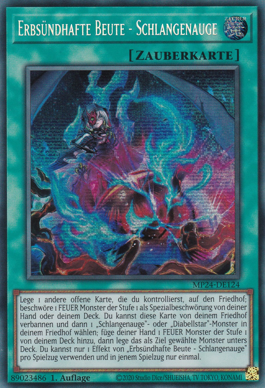 Erbsündhafte Beute - Schlangenauge - MP24-DE124 - Secret Rare - Deutsch - 1. Auflage - 25th Anniversary Tin: Dueling Mirrores