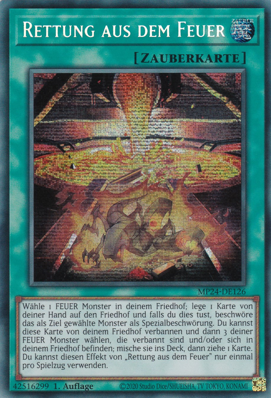 Rettung aus dem Feuer - MP24-DE126 - Secret Rare - Deutsch - 1. Auflage - 25th Anniversary Tin: Dueling Mirrores