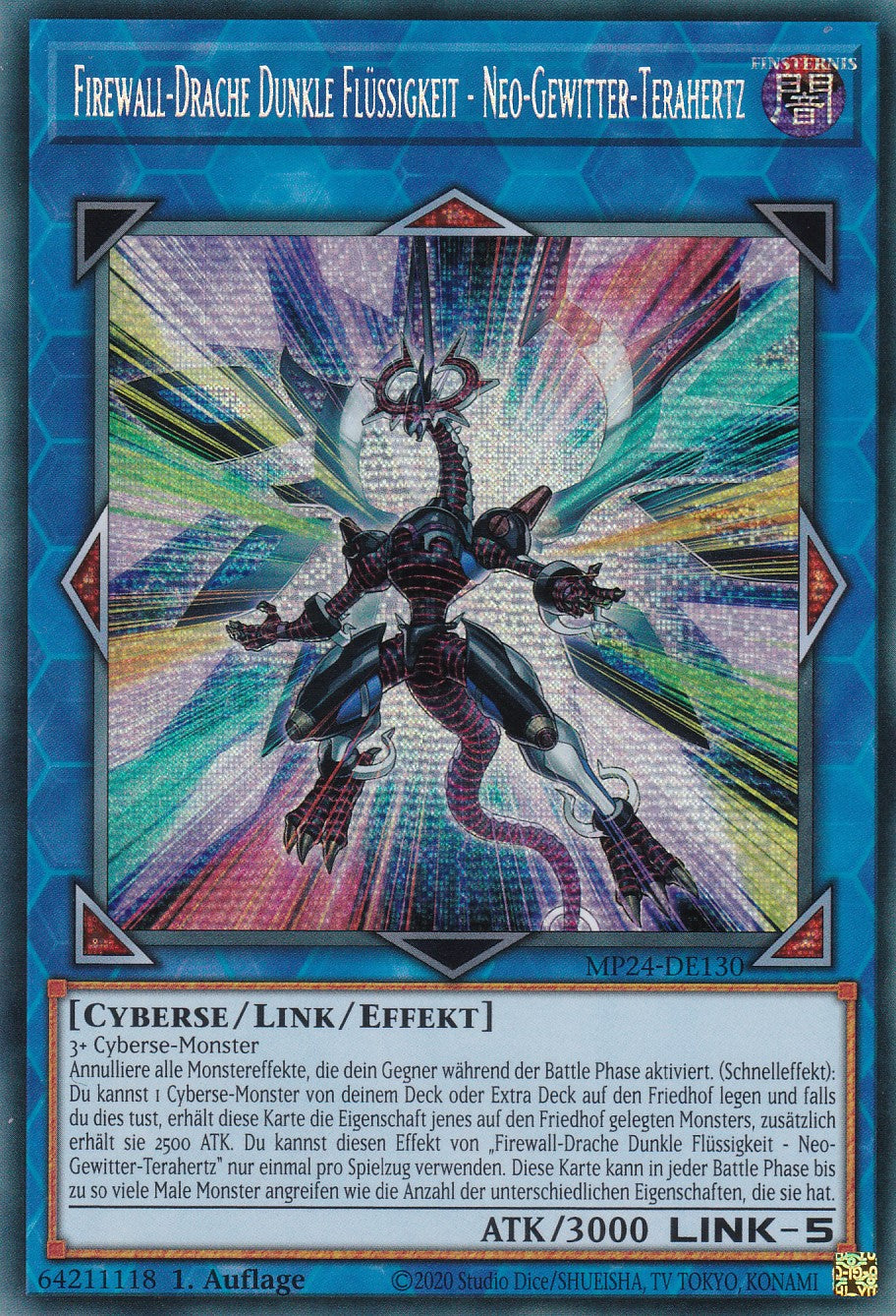 Firewall-Drache Dunkle Flüssigkeit - Neo-Gewitter-Terahertz - MP24-DE130 - Secret Rare - Deutsch - 1. Auflage - 25th Anniversary Tin: Dueling Mirrores