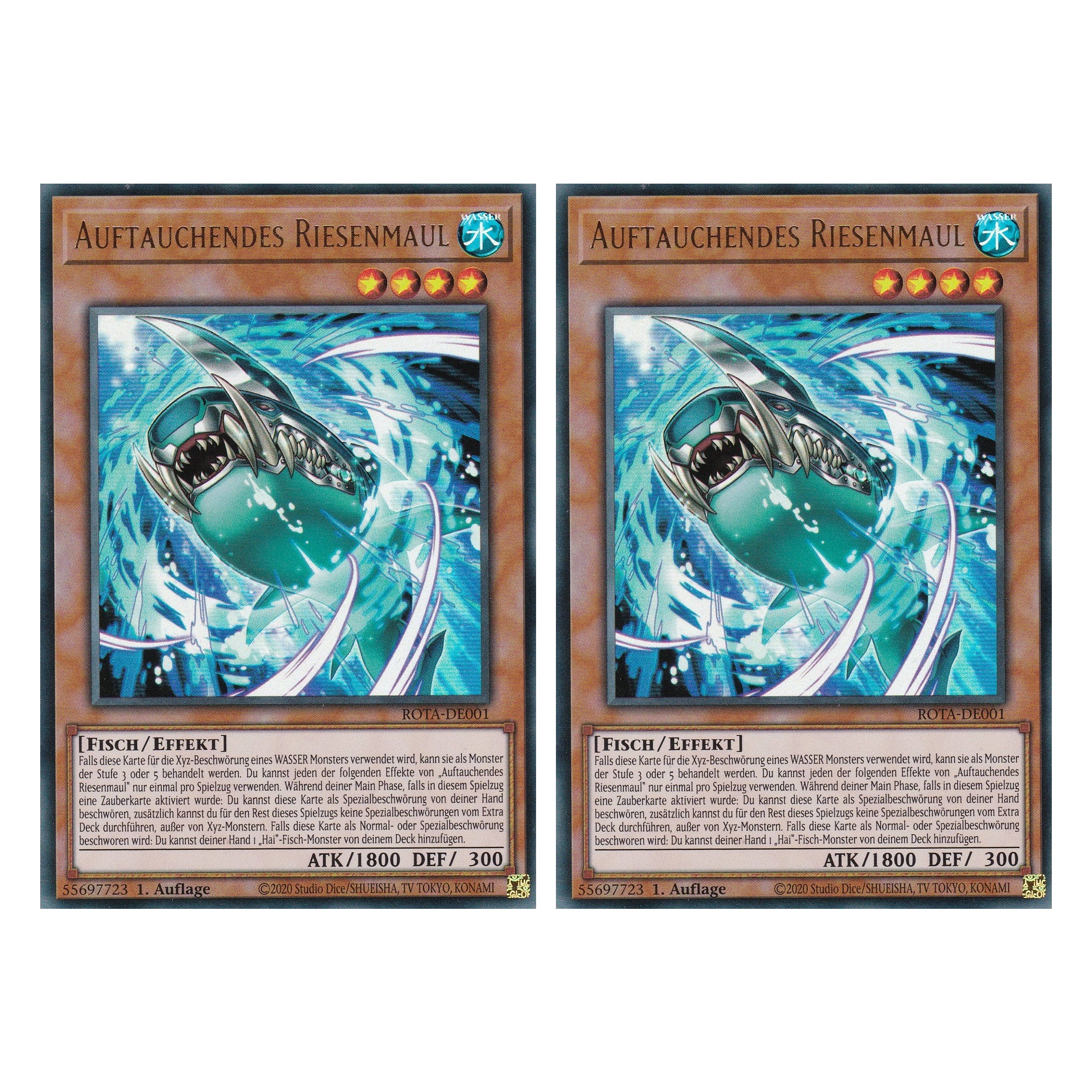 Auftauchendes Riesenmaul - ROTA-DE001 - Ultra Rare - Deutsch - 1. Auflage - Rage of the Abyss - Duo Set (2 Stück) - Yu-Gi-Oh!