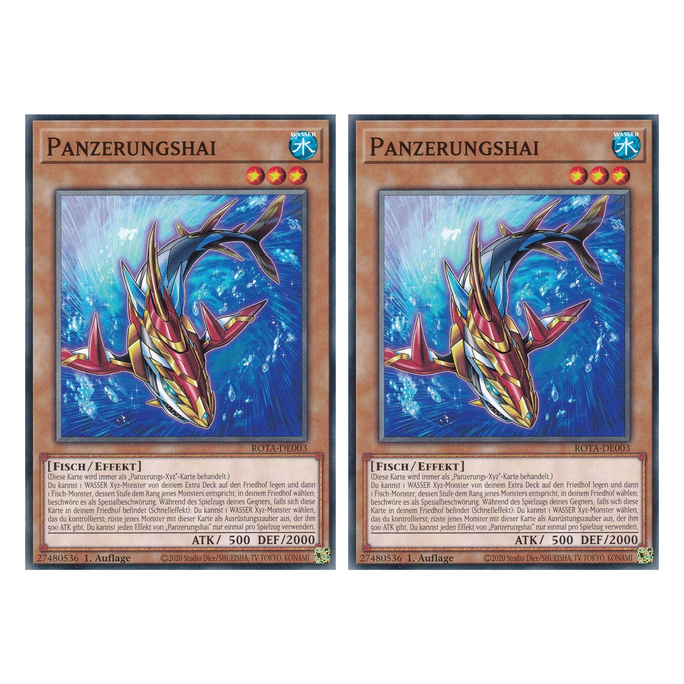 Panzerungshai - ROTA-DE003 - Common - Deutsch - 1. Auflage - Rage of the Abyss - Duo Set (2 Stück) - Yu-Gi-Oh!
