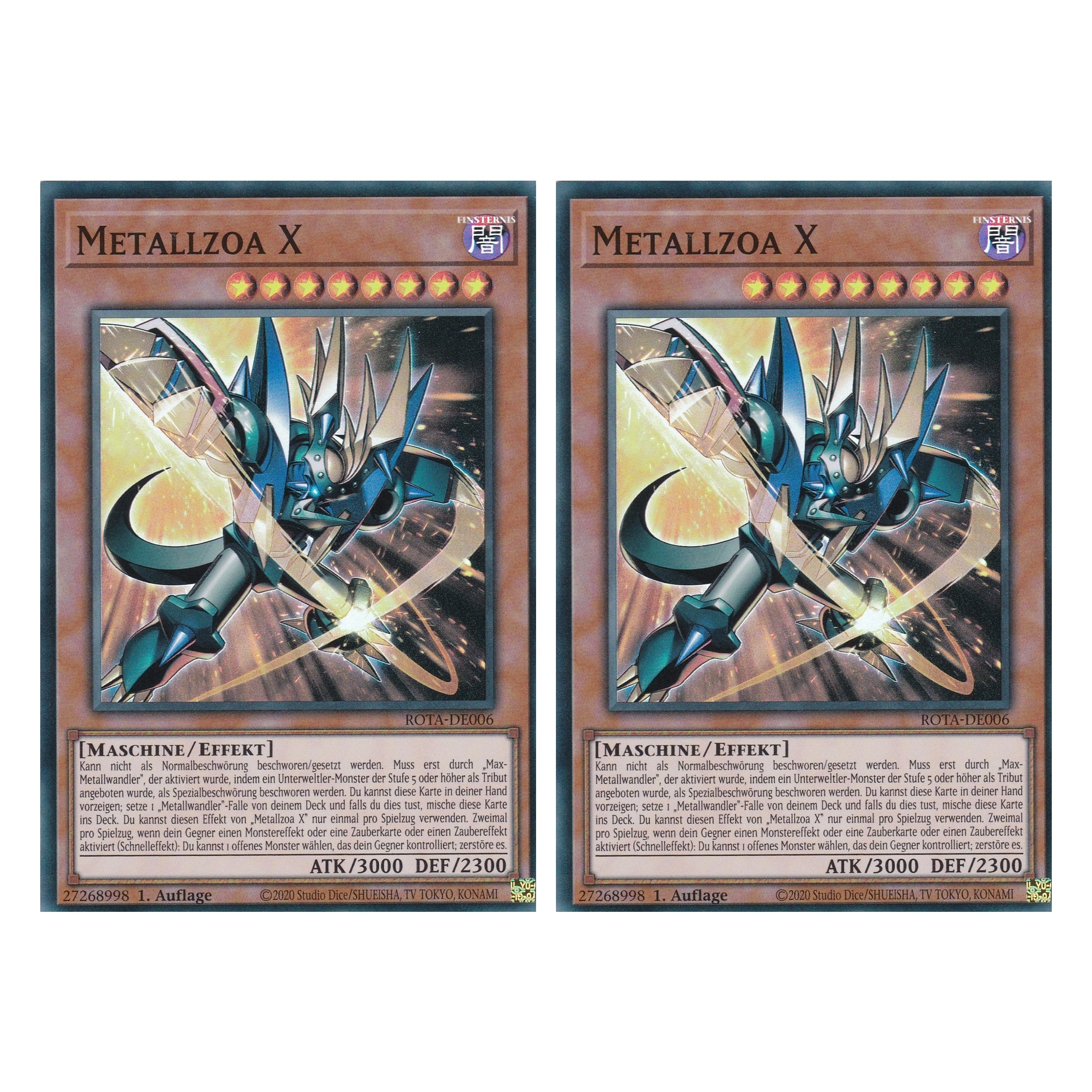 Metallzoa X - ROTA-DE006 - Super Rare - Deutsch - 1. Auflage - Rage of the Abyss - Duo Set (2 Stück) - Yu-Gi-Oh!