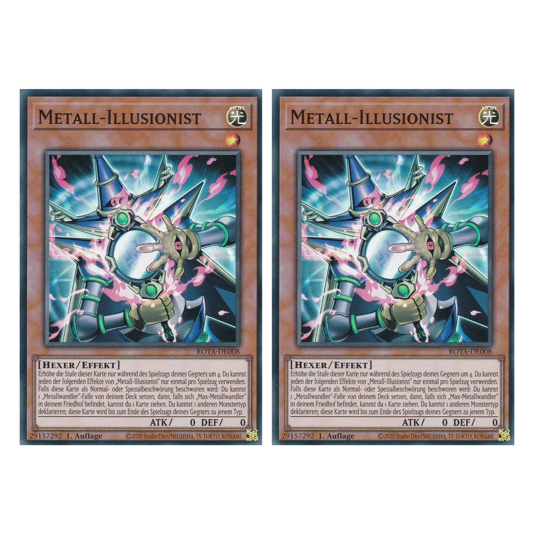 Metall-Illusionist - ROTA-DE008 - Super Rare - Deutsch - 1. Auflage - Rage of the Abyss - Duo Set (2 Stück) - Yu-Gi-Oh!