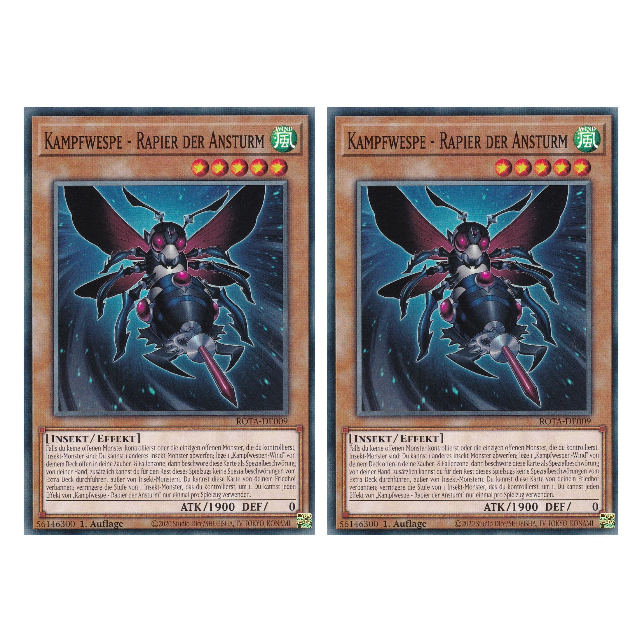 Kampfwespe - Rapier der Ansturm - ROTA-DE009 - Common - Deutsch - 1. Auflage - Rage of the Abyss - Duo Set (2 Stück) - Yu-Gi-Oh!