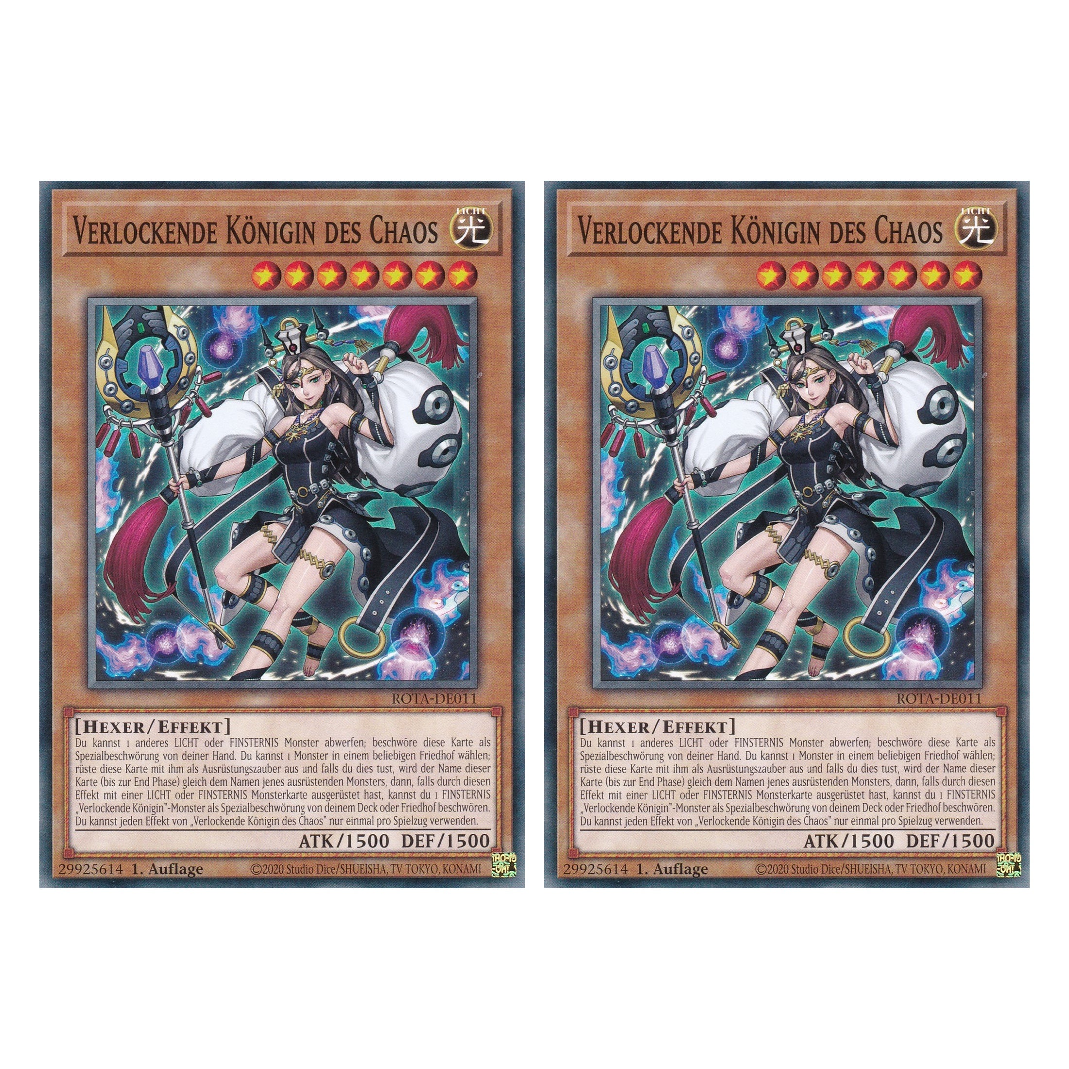 Verlockende Königin des Chaos - ROTA-DE011 - Common - Deutsch - 1. Auflage - Rage of the Abyss - Duo Set (2 Stück) - Yu-Gi-Oh!
