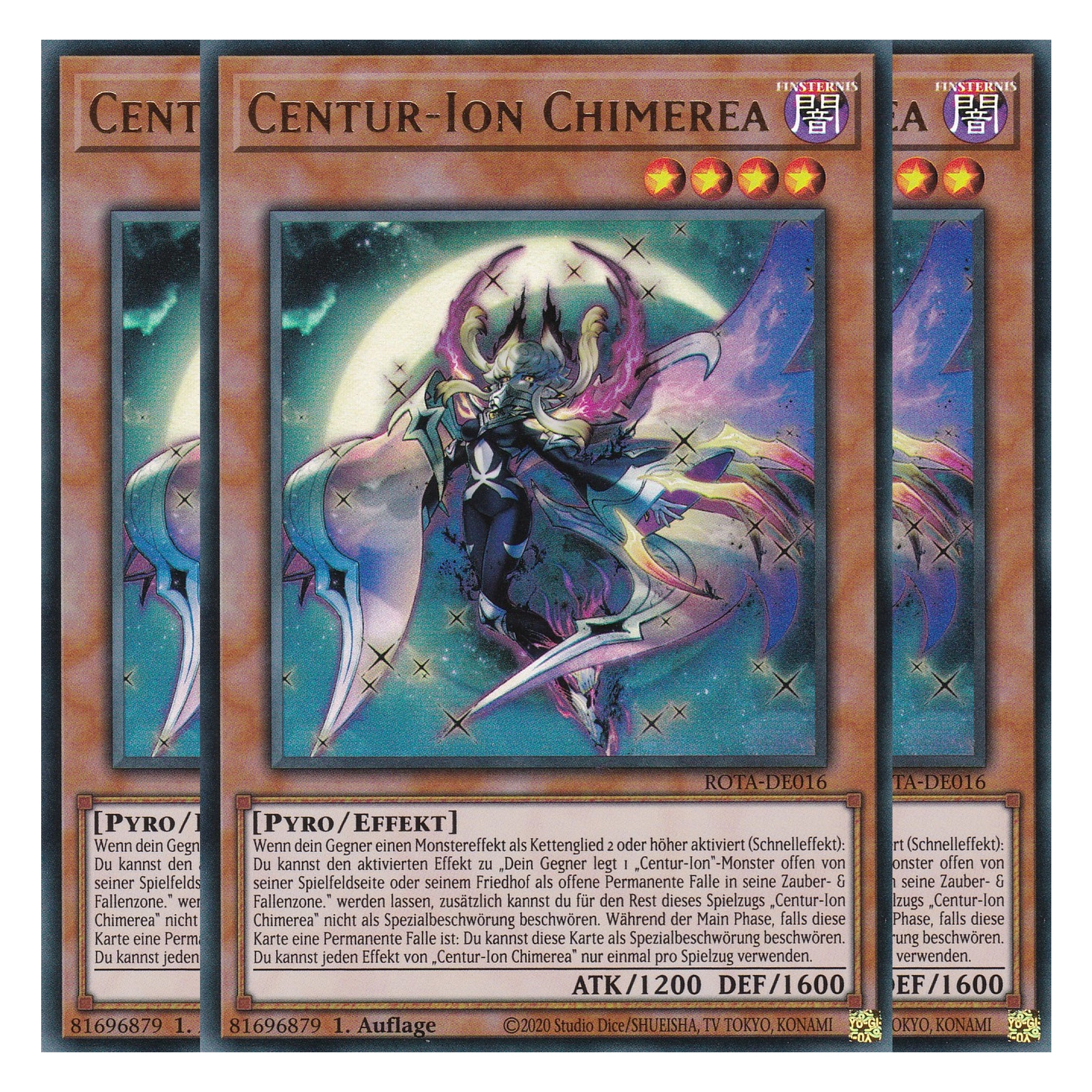 Centur-Ion Chimerea - ROTA-DE016 - Ultra Rare - Deutsch - 1. Auflage - Rage of the Abyss - Playset (3 Kopien) - Yu-Gi-Oh!