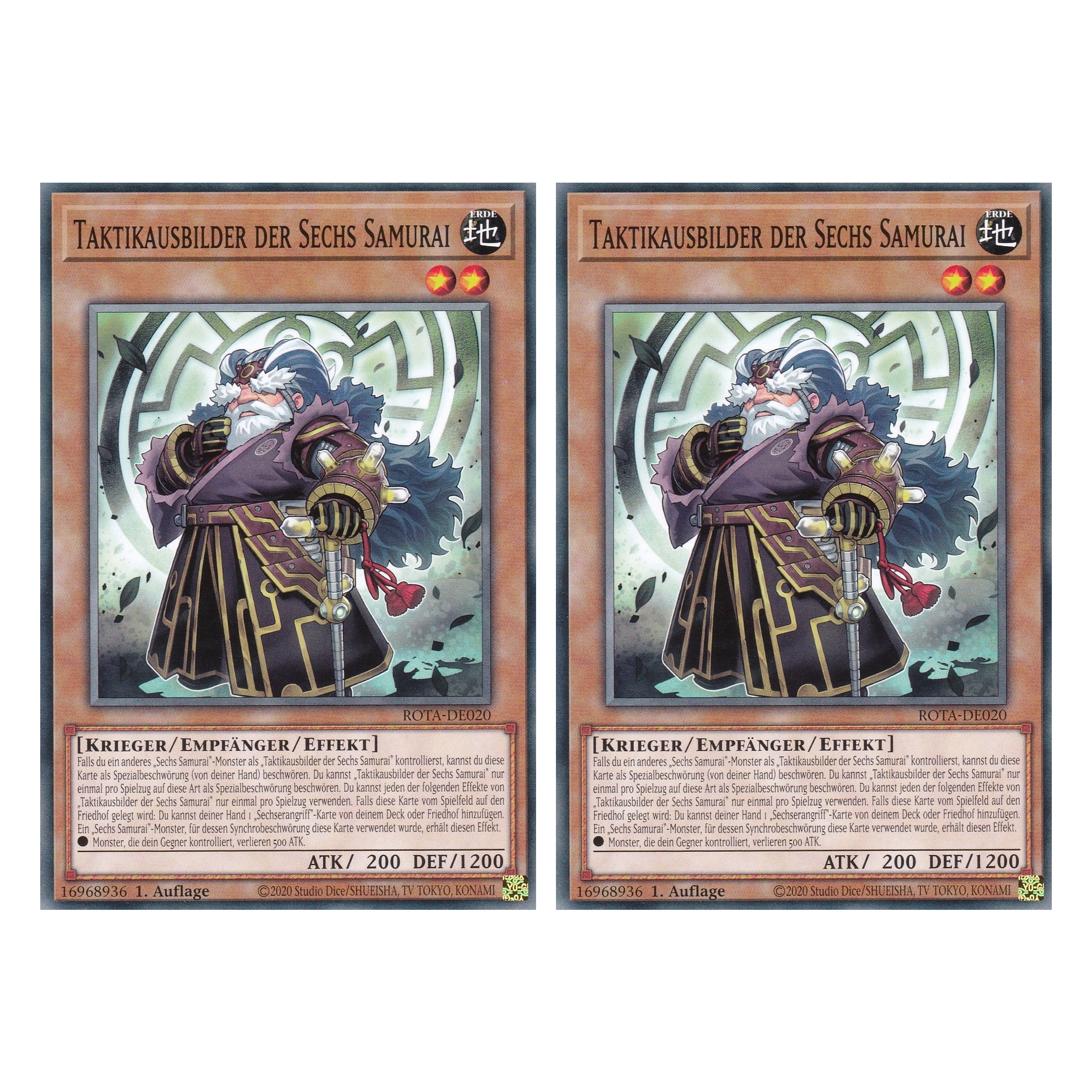 Taktikausbilder der Sechs Samurai - ROTA-DE020 - Common - Deutsch - 1. Auflage - Rage of the Abyss - Duo Set (2 Stück) - Yu-Gi-Oh!