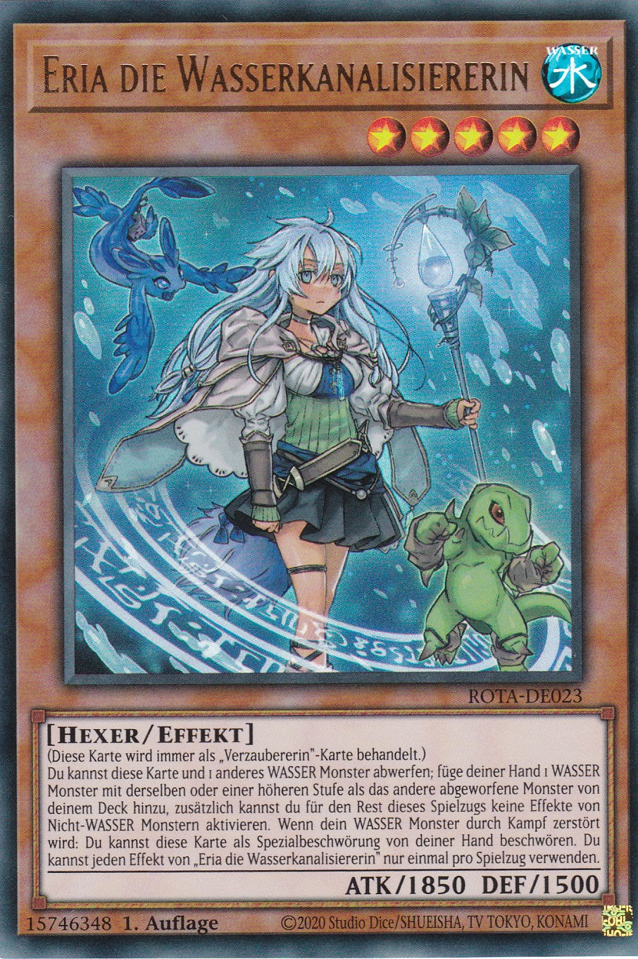 Eria die Wasserkanalisiererin - ROTA-DE023 - Ultra Rare - Deutsch - 1. Auflage - Rage of the Abyss