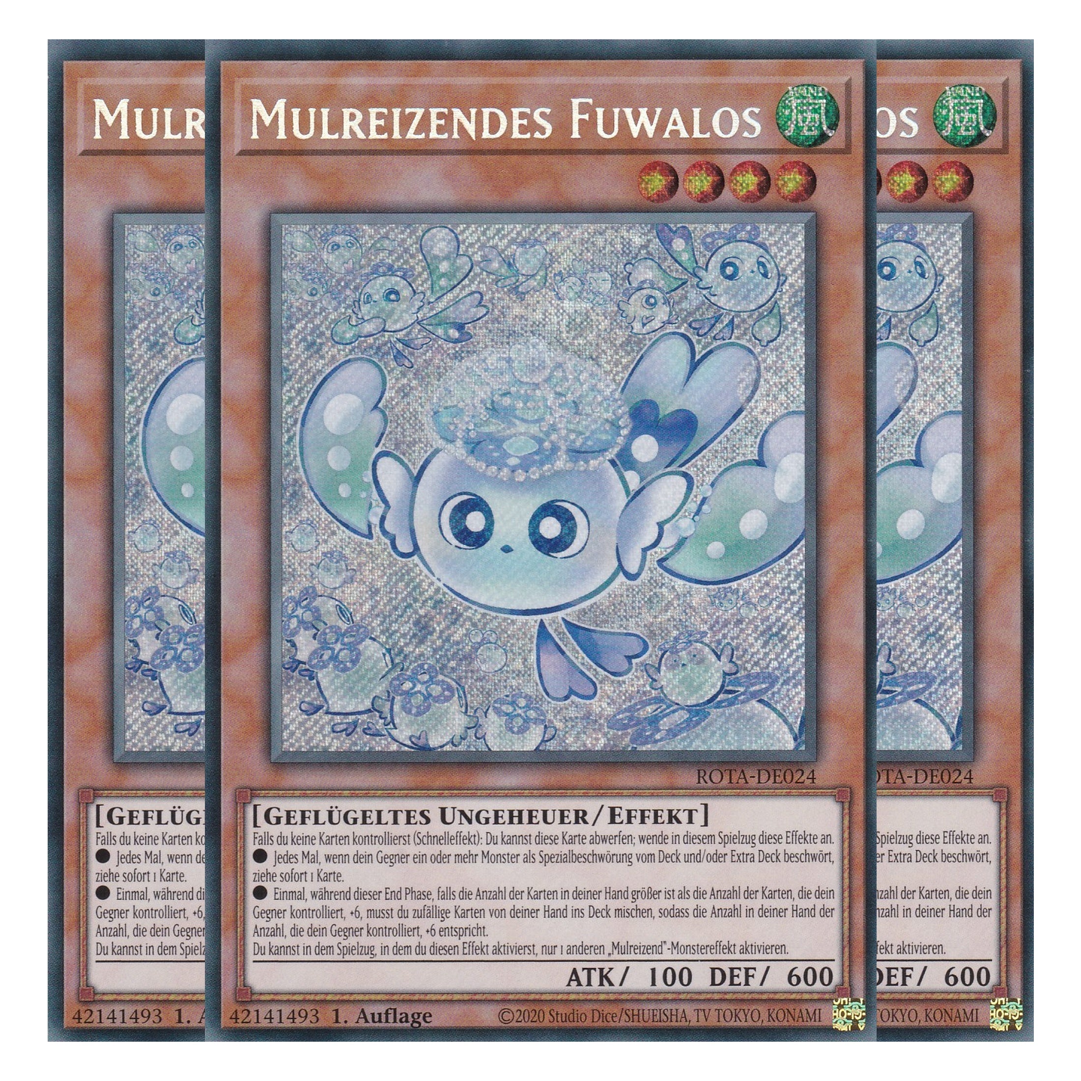 Mulreizendes Fuwalos - ROTA-DE024 - Secret Rare - Deutsch - 1. Auflage - Rage of the Abyss - Playset (3 Kopien) - Yu-Gi-Oh!