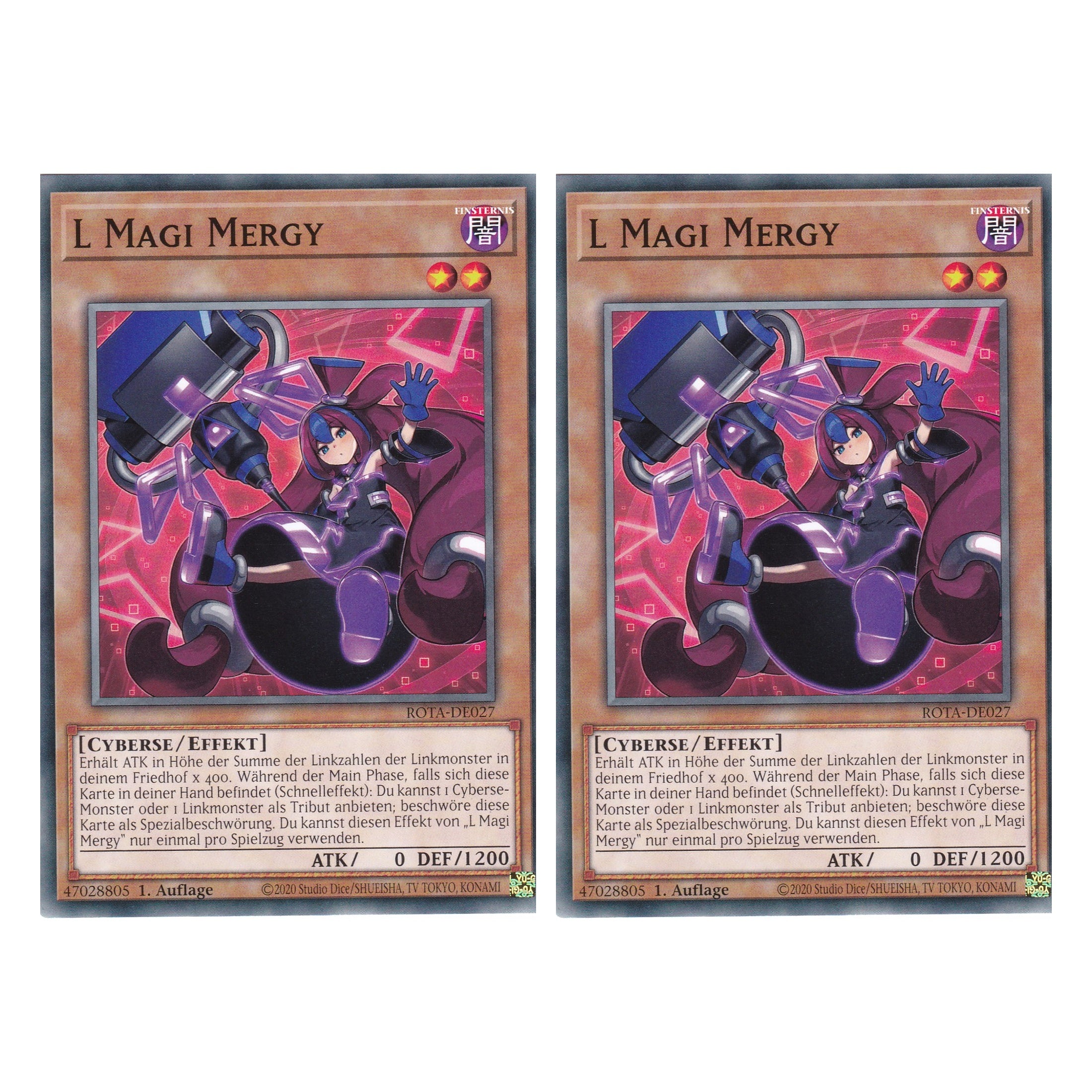 L Magi Mergy - ROTA-DE027 - Common - Deutsch - 1. Auflage - Rage of the Abyss - Duo Set (2 Stück) - Yu-Gi-Oh!
