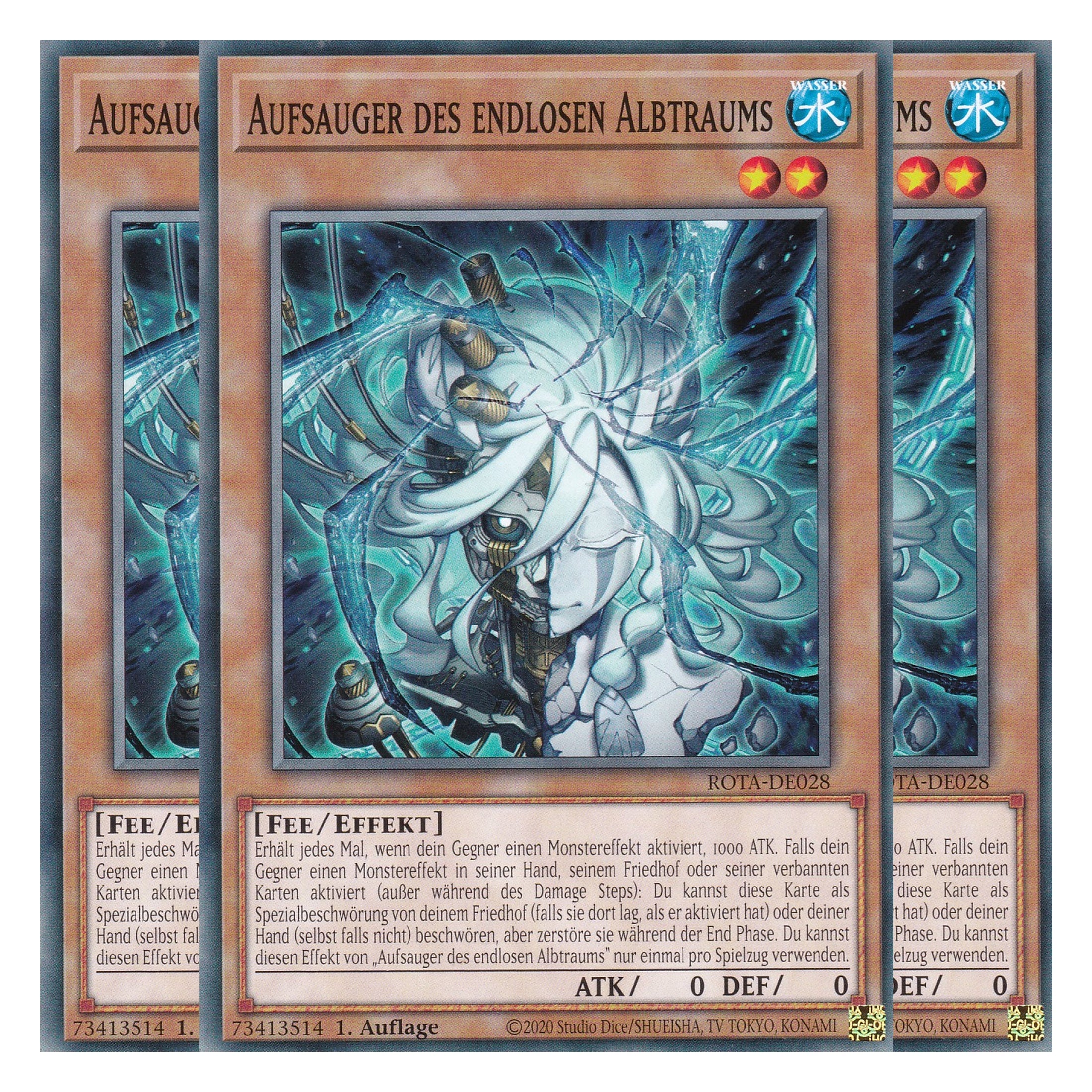 Aufsauger des endlosen Albtraums - ROTA-DE028 - Common - Deutsch - 1. Auflage - Rage of the Abyss - Playset (3 Kopien) - Yu-Gi-Oh!
