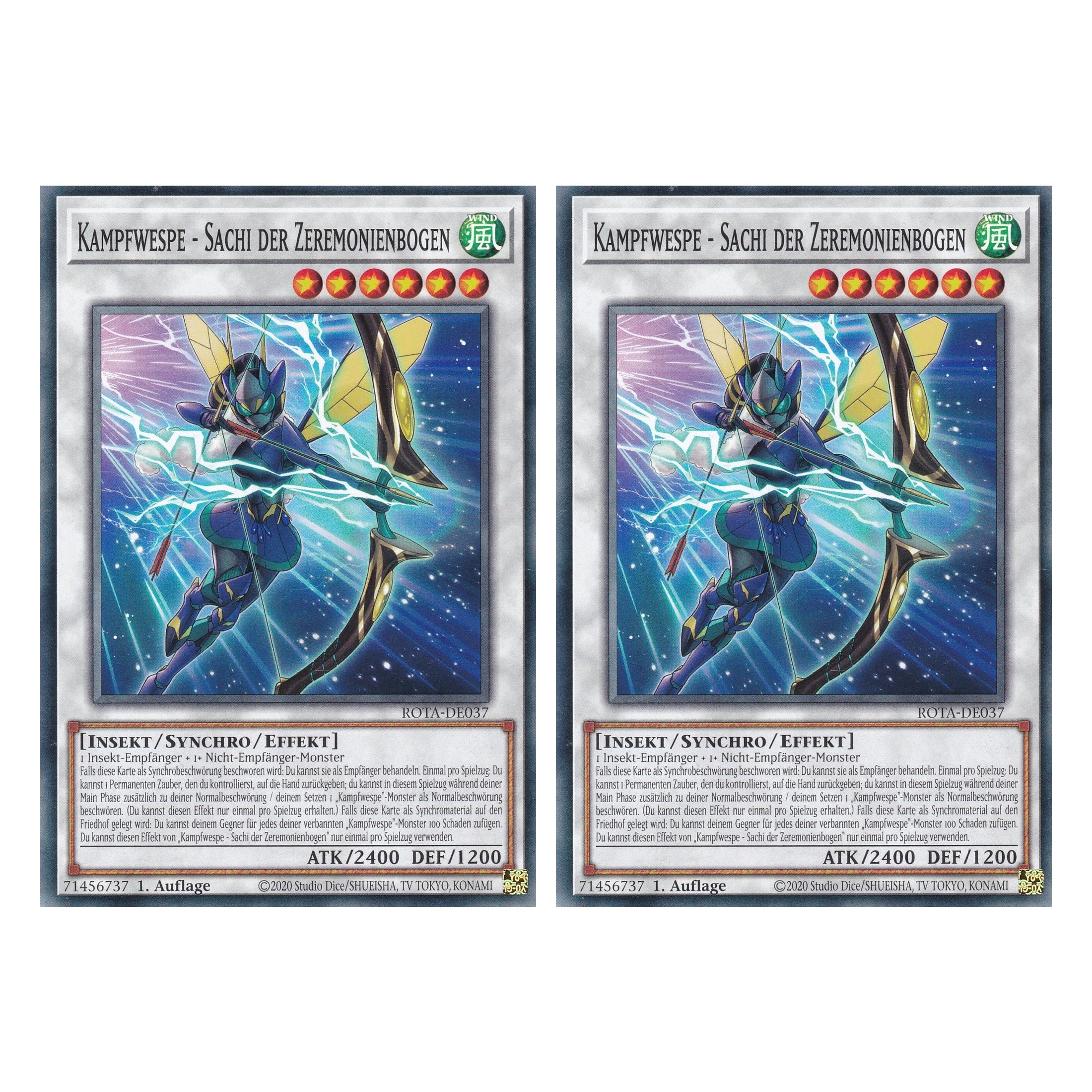 Kampfwespe - Sachi der Zeremonienbogen - ROTA-DE037 - Common - Deutsch - 1. Auflage - Rage of the Abyss - Duo Set (2 Stück) - Yu-Gi-Oh!