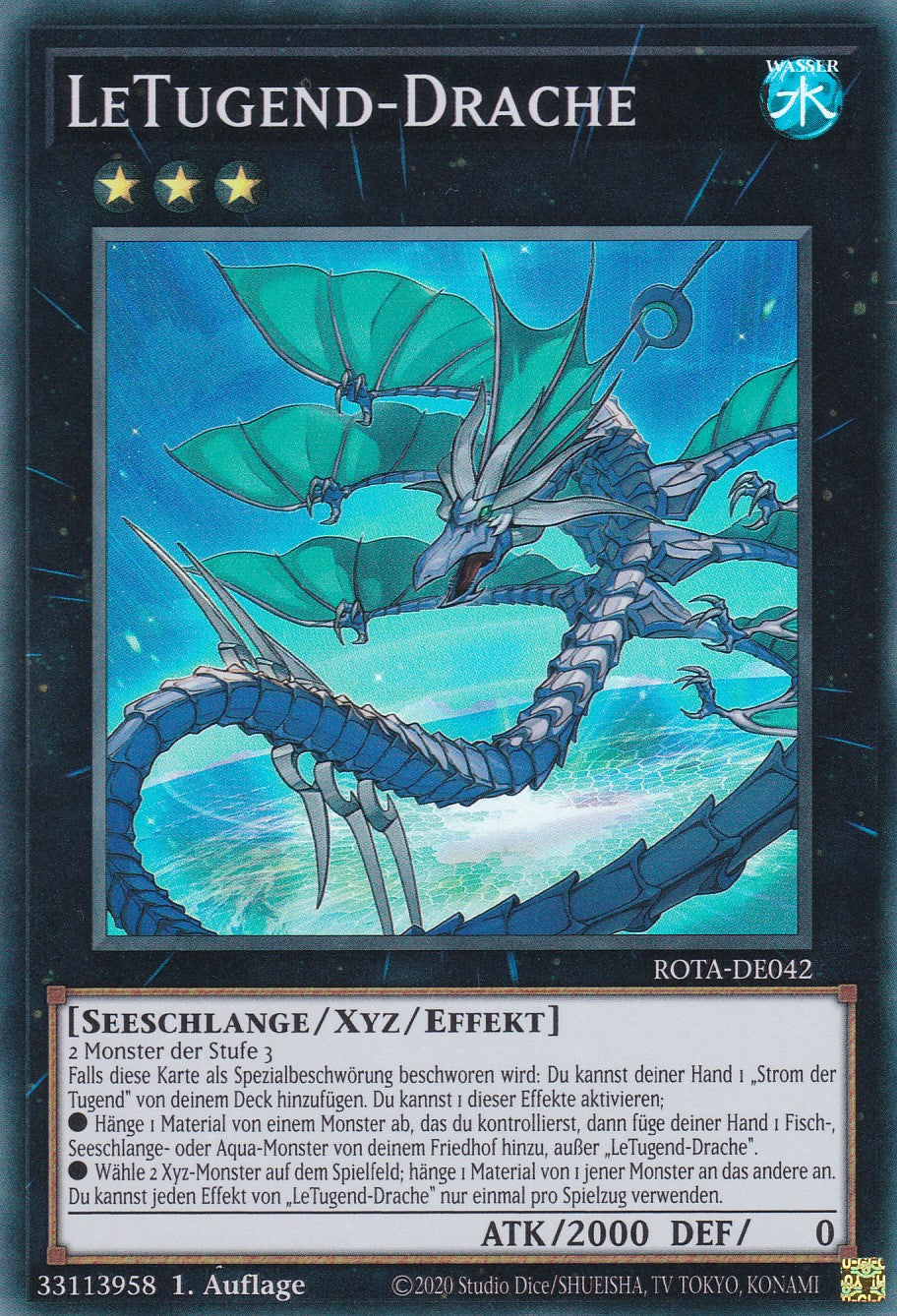 LeTugend-Drache - ROTA-DE042 - Super Rare - Deutsch - 1. Auflage - Rage of the Abyss