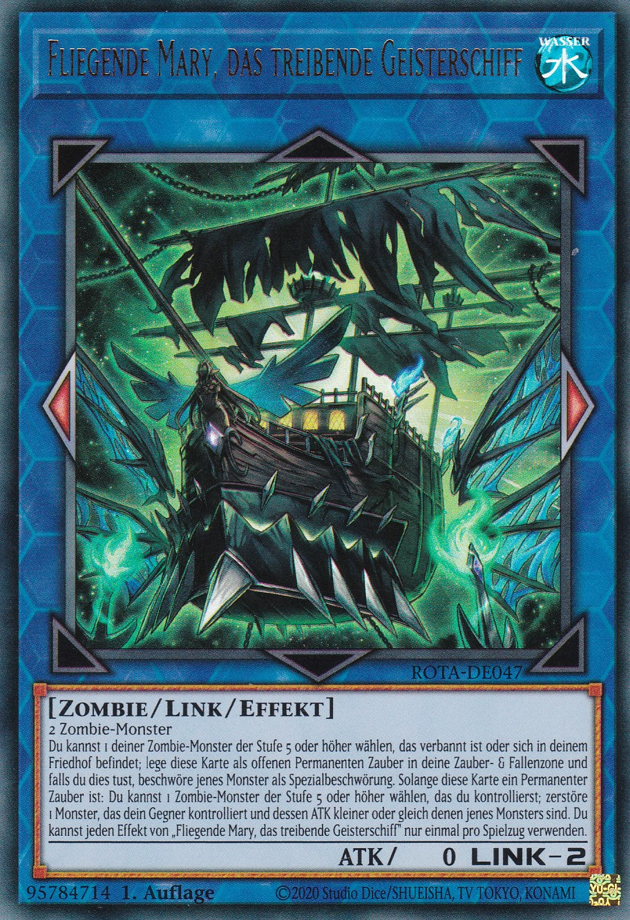 Fliegende Mary, das treibende Geisterschiff - ROTA-DE047 - Ultra Rare - Deutsch - 1. Auflage - Rage of the Abyss