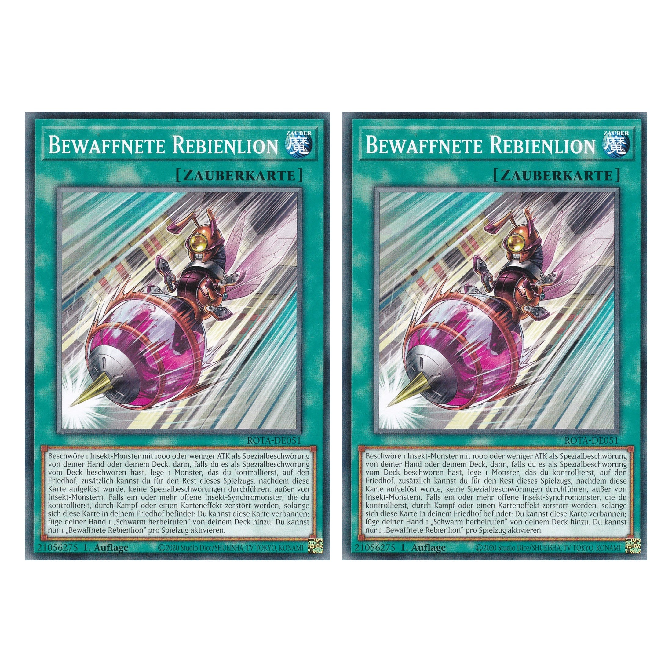 Bewaffnete Rebienlion - ROTA-DE051 - Common - Deutsch - 1. Auflage - Rage of the Abyss - Duo Set (2 Stück) - Yu-Gi-Oh!
