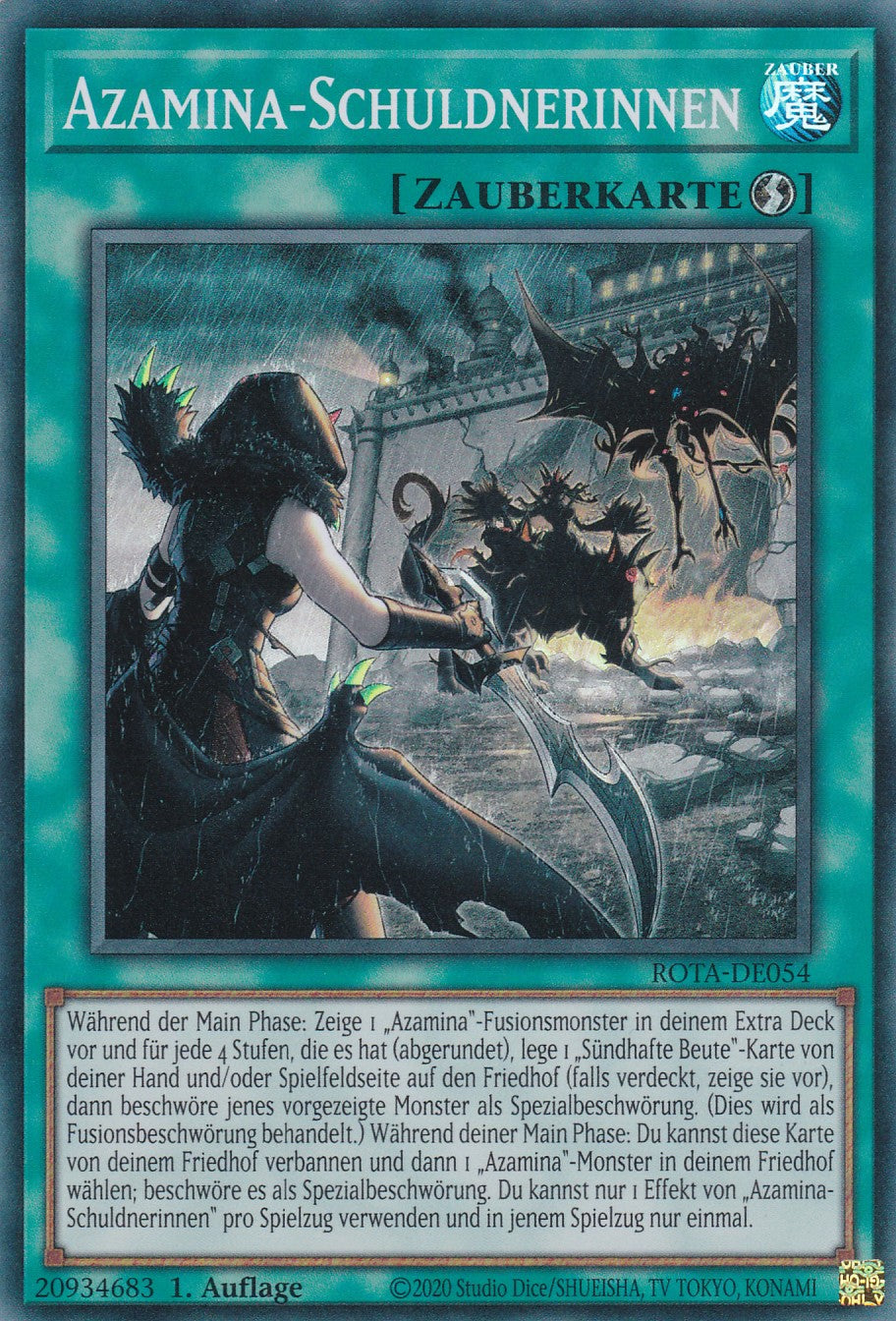 Azamina-Schuldnerinnen - ROTA-DE054 - Super Rare - Deutsch - 1. Auflage - Rage of the Abyss