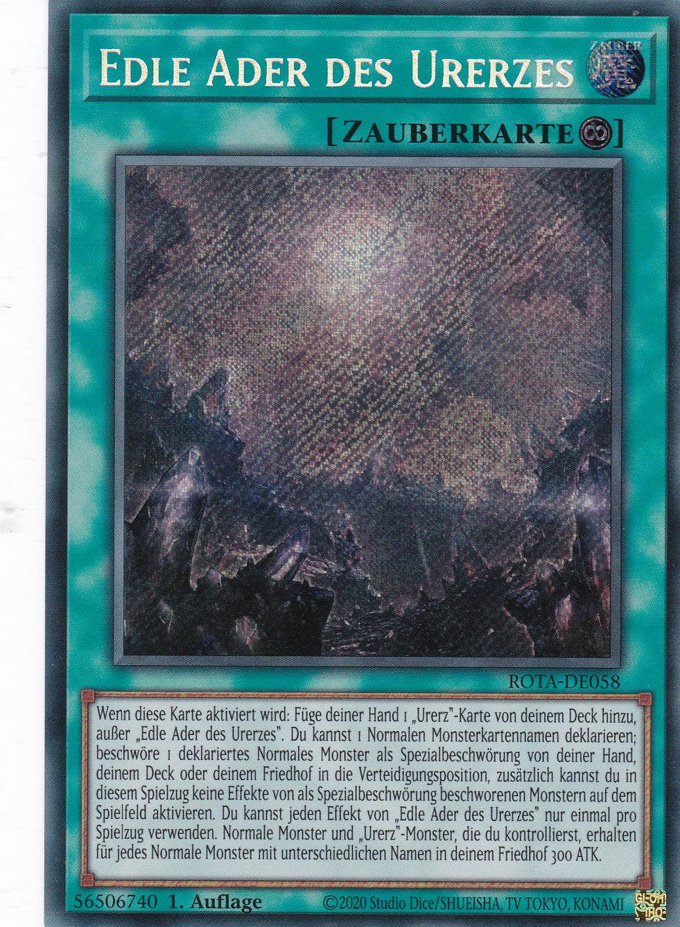 Edle Ader des Urerzes - ROTA-DE058 - Secret Rare - Deutsch - 1. Auflage - Rage of the Abyss