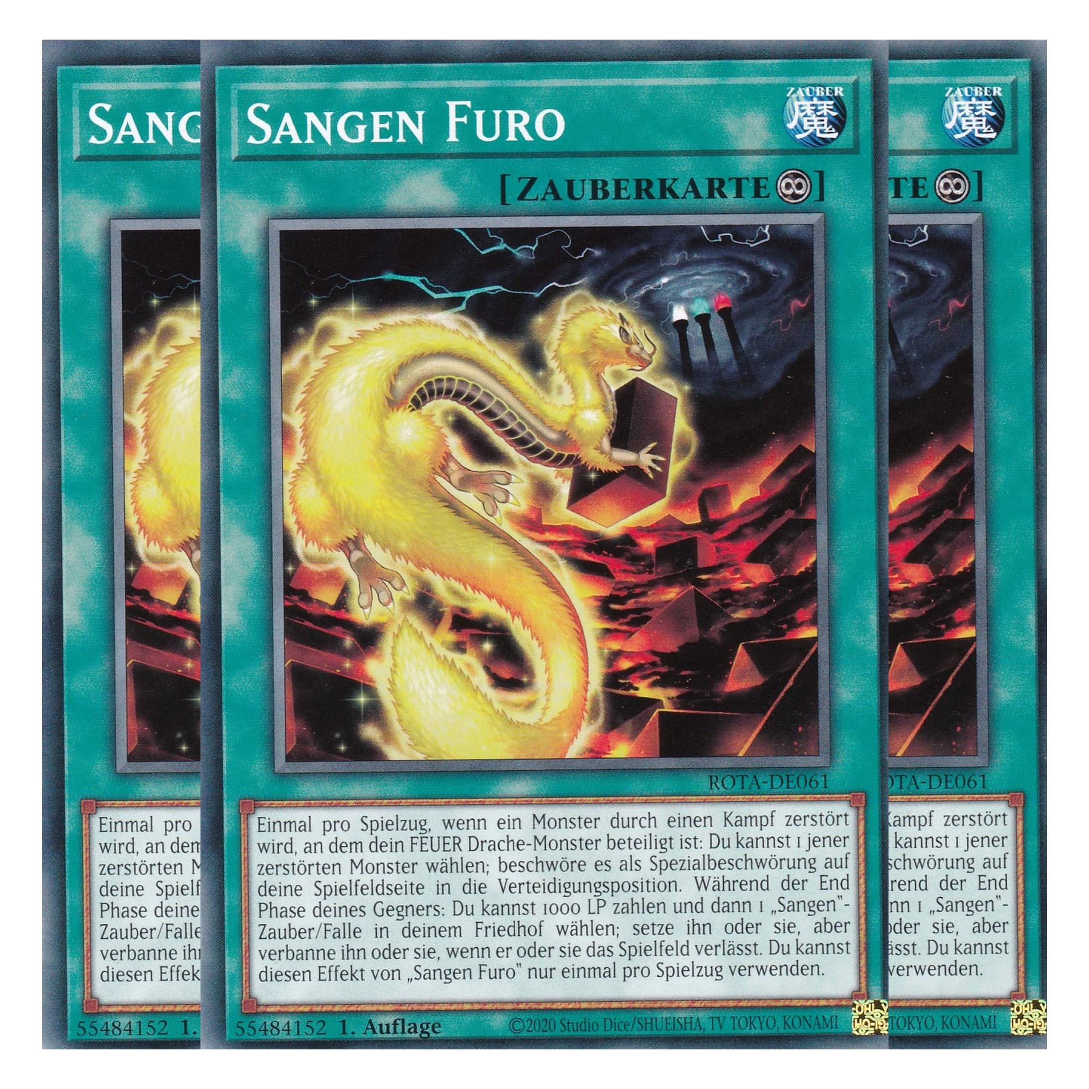 Sangen Furo - ROTA-DE061 - Common - Deutsch - 1. Auflage - Rage of the Abyss - Playset (3 Kopien) - Yu-Gi-Oh!