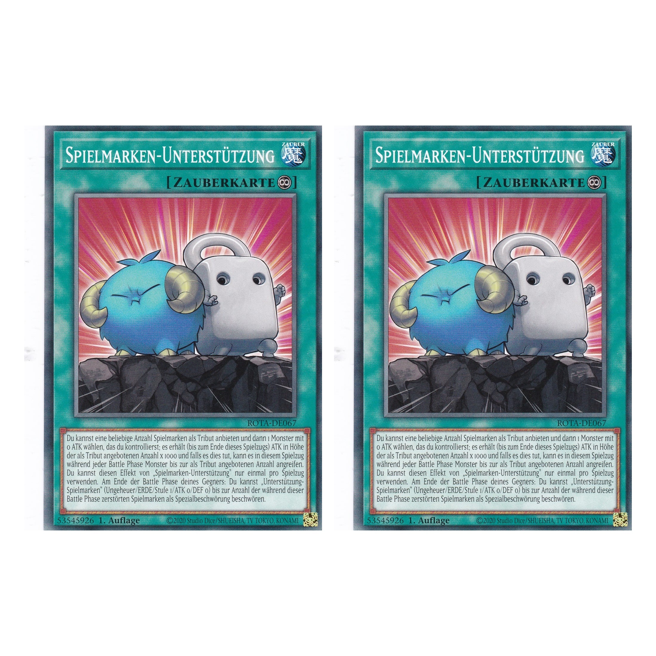 Spielmarken-Unterstützung - ROTA-DE067 - Common - Deutsch - 1. Auflage - Rage of the Abyss - Duo Set (2 Stück) - Yu-Gi-Oh!