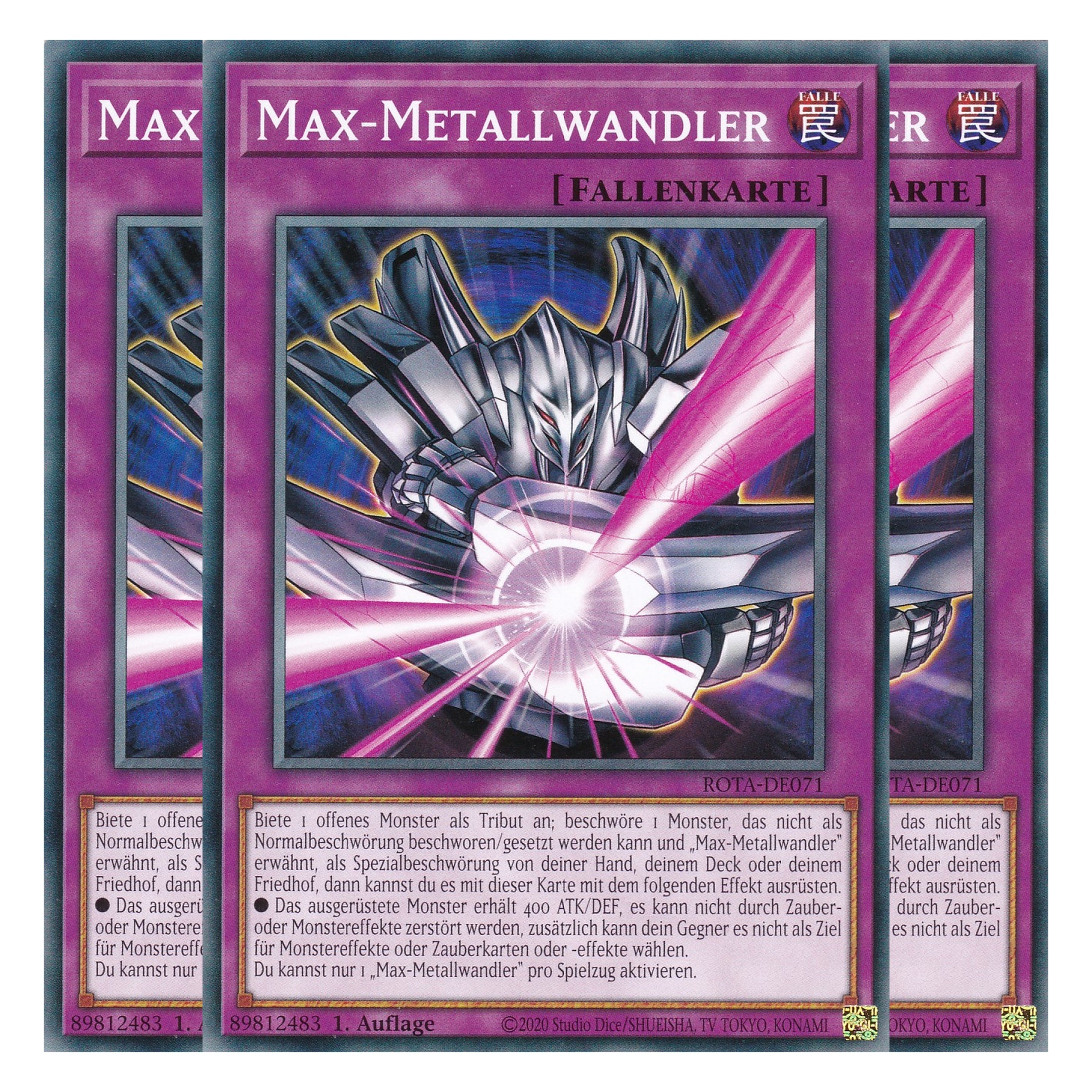 Max-Metallwandler - ROTA-DE071 - Common - Deutsch - 1. Auflage - Rage of the Abyss - Playset (3 Kopien) - Yu-Gi-Oh!