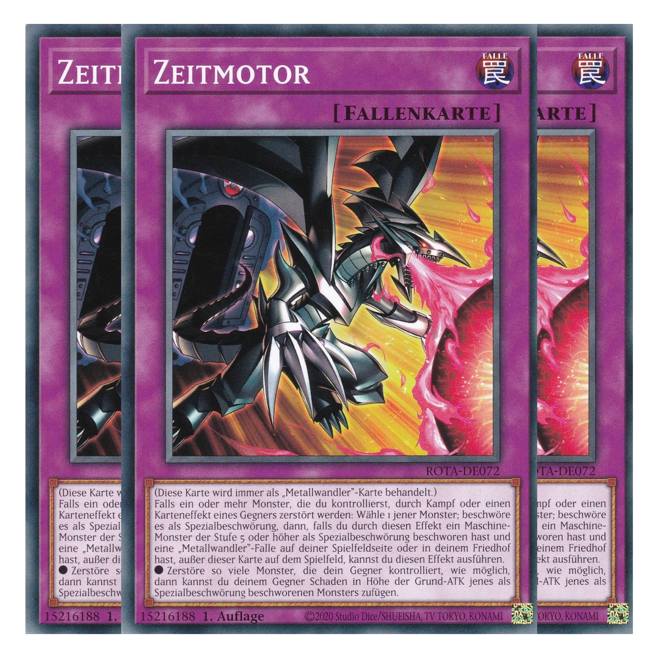Zeitmotor - ROTA-DE072 - Common - Deutsch - 1. Auflage - Rage of the Abyss - Playset (3 Kopien) - Yu-Gi-Oh!
