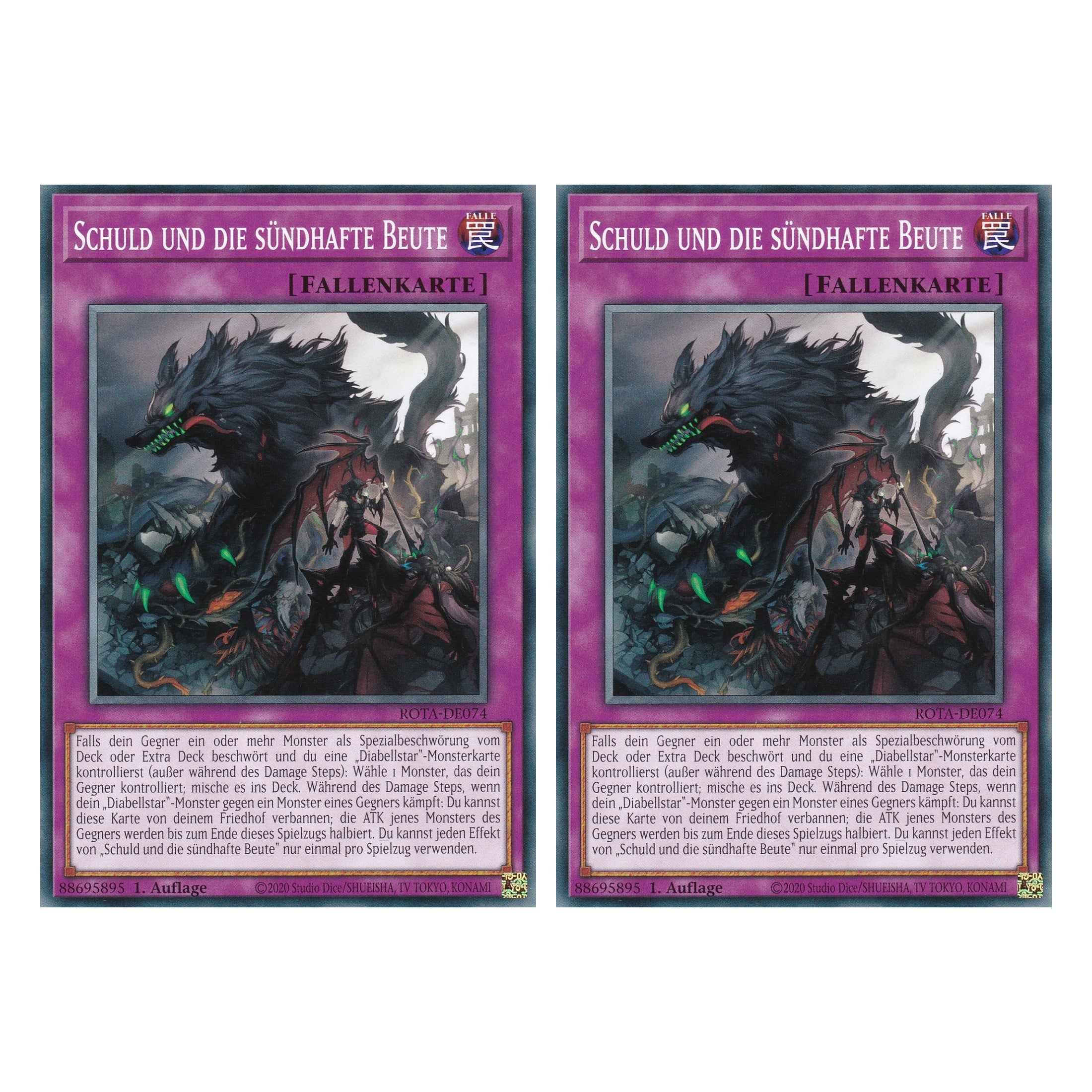 Schuld und die sündhafte Beute - ROTA-DE074 - Common - Deutsch - 1. Auflage - Rage of the Abyss - Duo Set (2 Stück) - Yu-Gi-Oh!