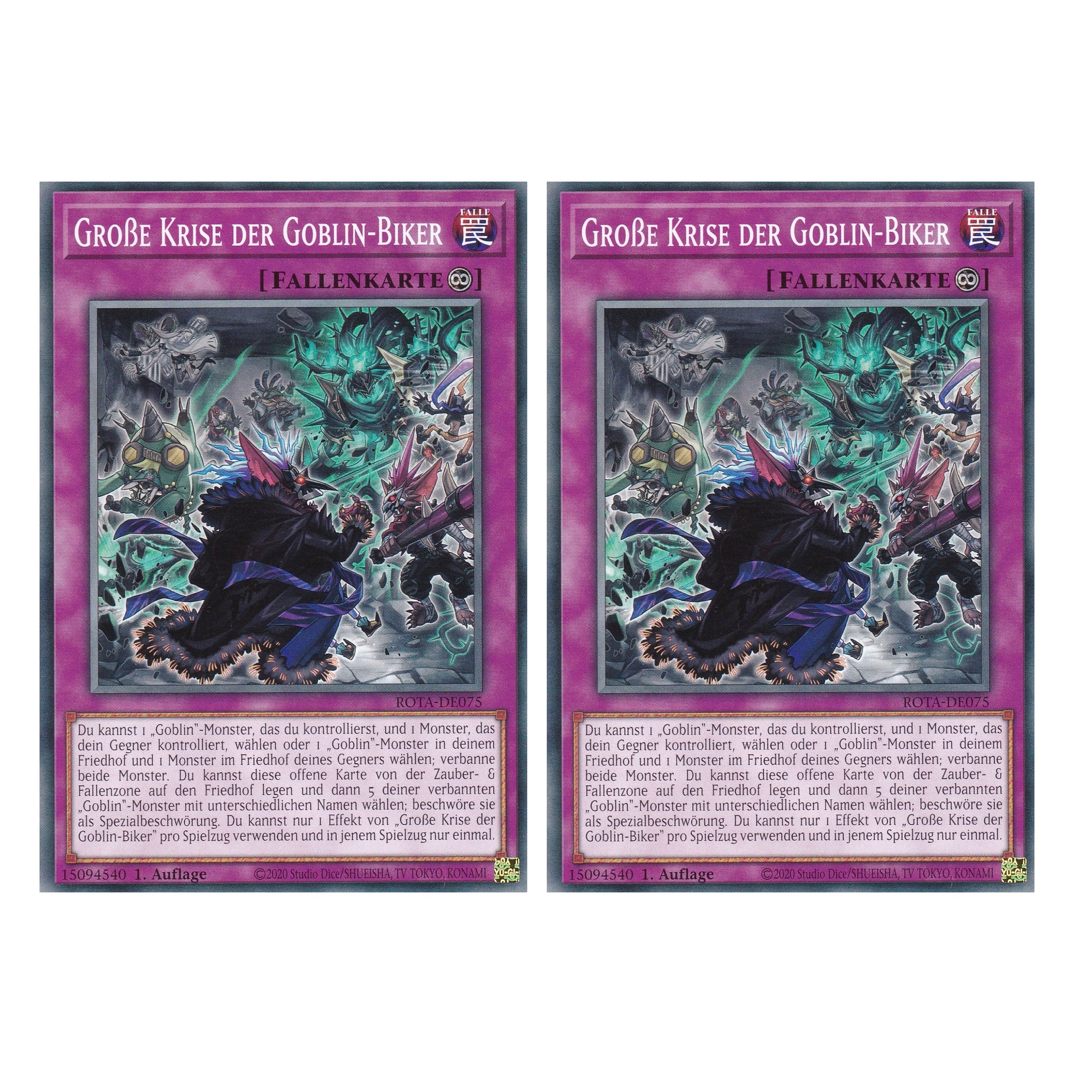 Große Krise der Goblin-Biker - ROTA-DE075 - Common - Deutsch - 1. Auflage - Rage of the Abyss - Duo Set (2 Stück) - Yu-Gi-Oh!